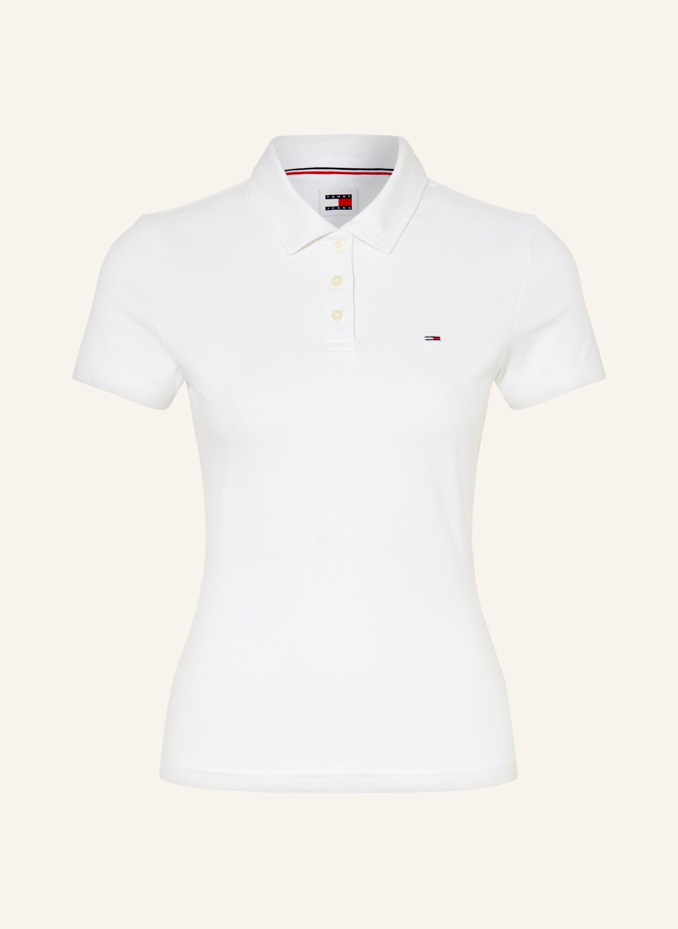 TOMMY JEANS Jersey-Poloshirt, Farbe: WEISS (Bild 1)