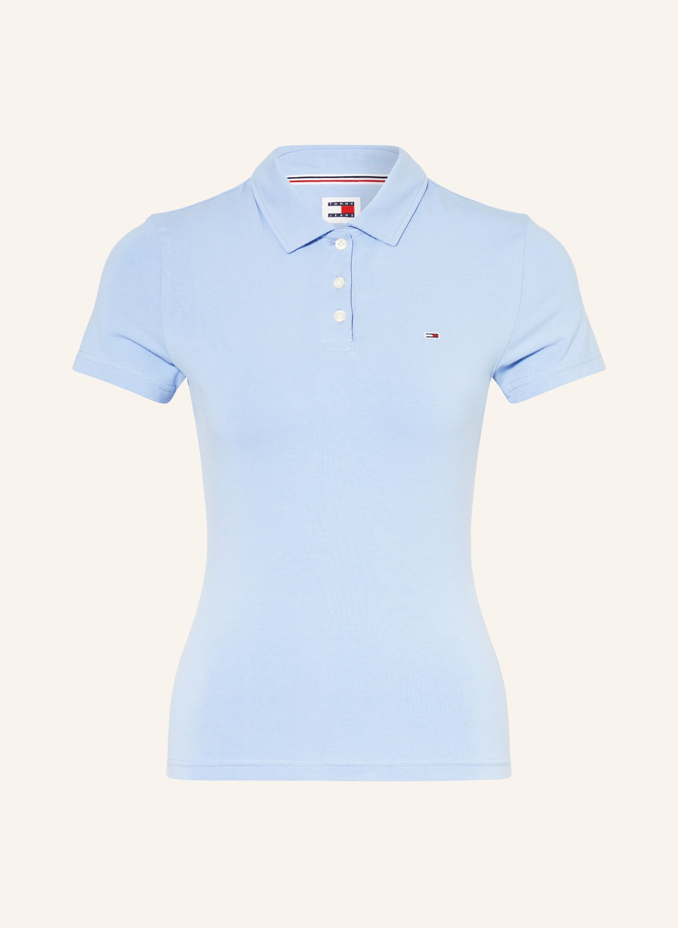 TOMMY JEANS Jersey-Poloshirt, Farbe: HELLBLAU (Bild 1)