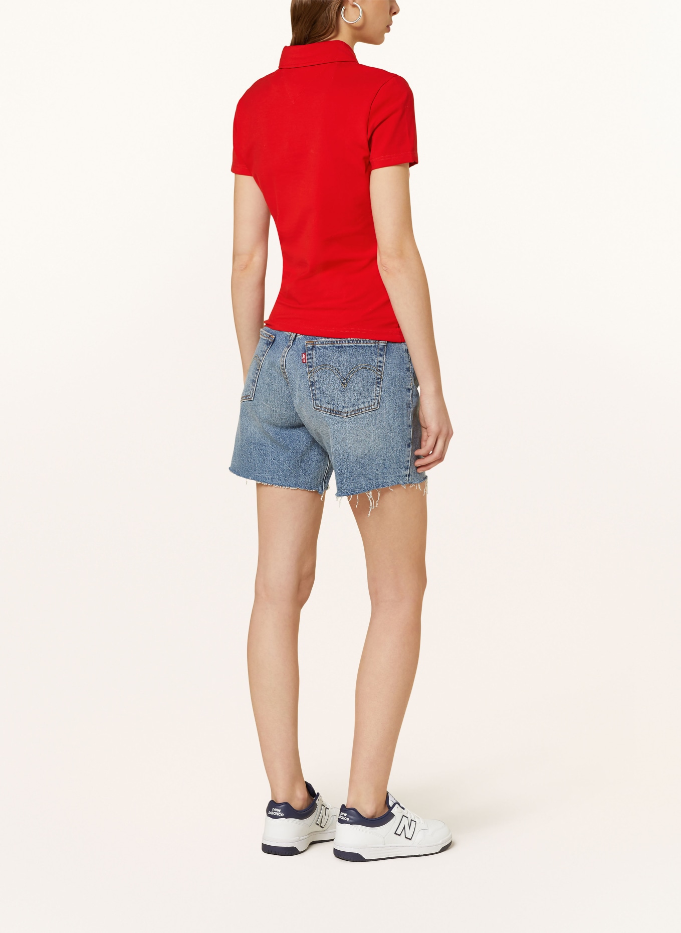 TOMMY JEANS Jersey polo shirt, Color: RED (Image 3)