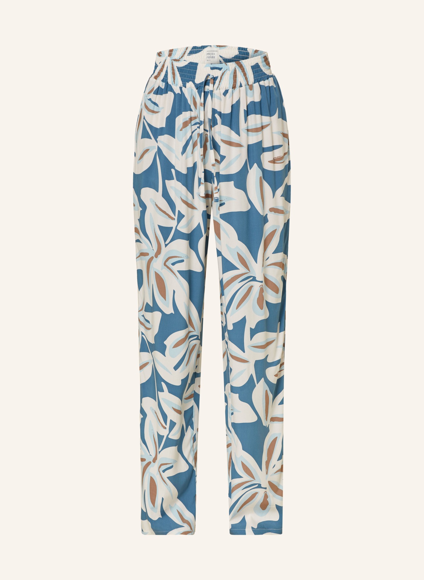 SCHIESSER Pajama pants MIX+RELAX, Color: BLUE/ WHITE (Image 1)