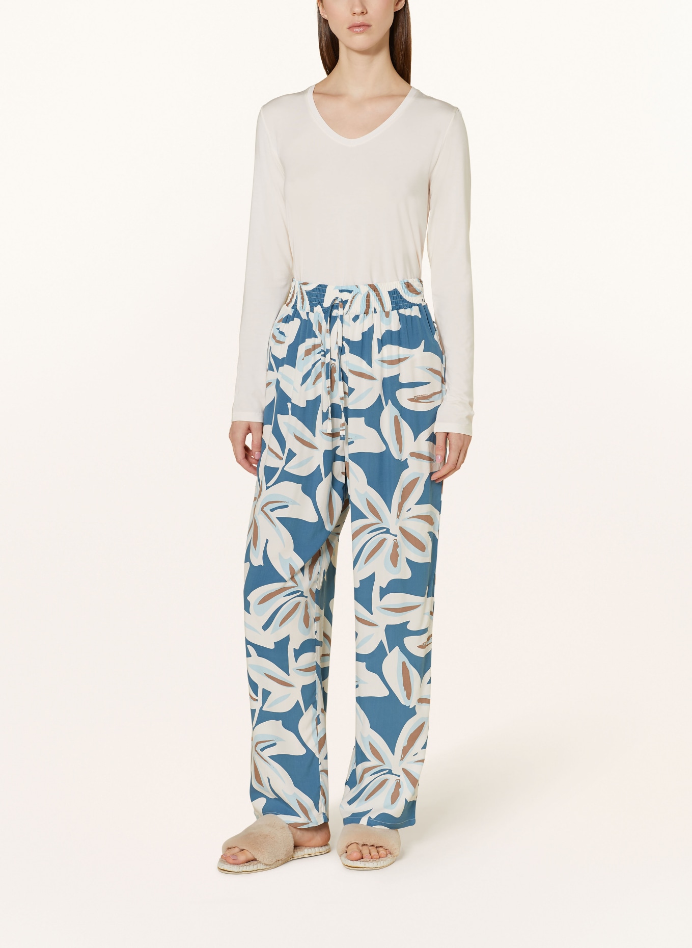 SCHIESSER Spodnie od piżamy MIX+RELAX, Kolor: NIEBIESKI/ BIAŁY (Obrazek 2)