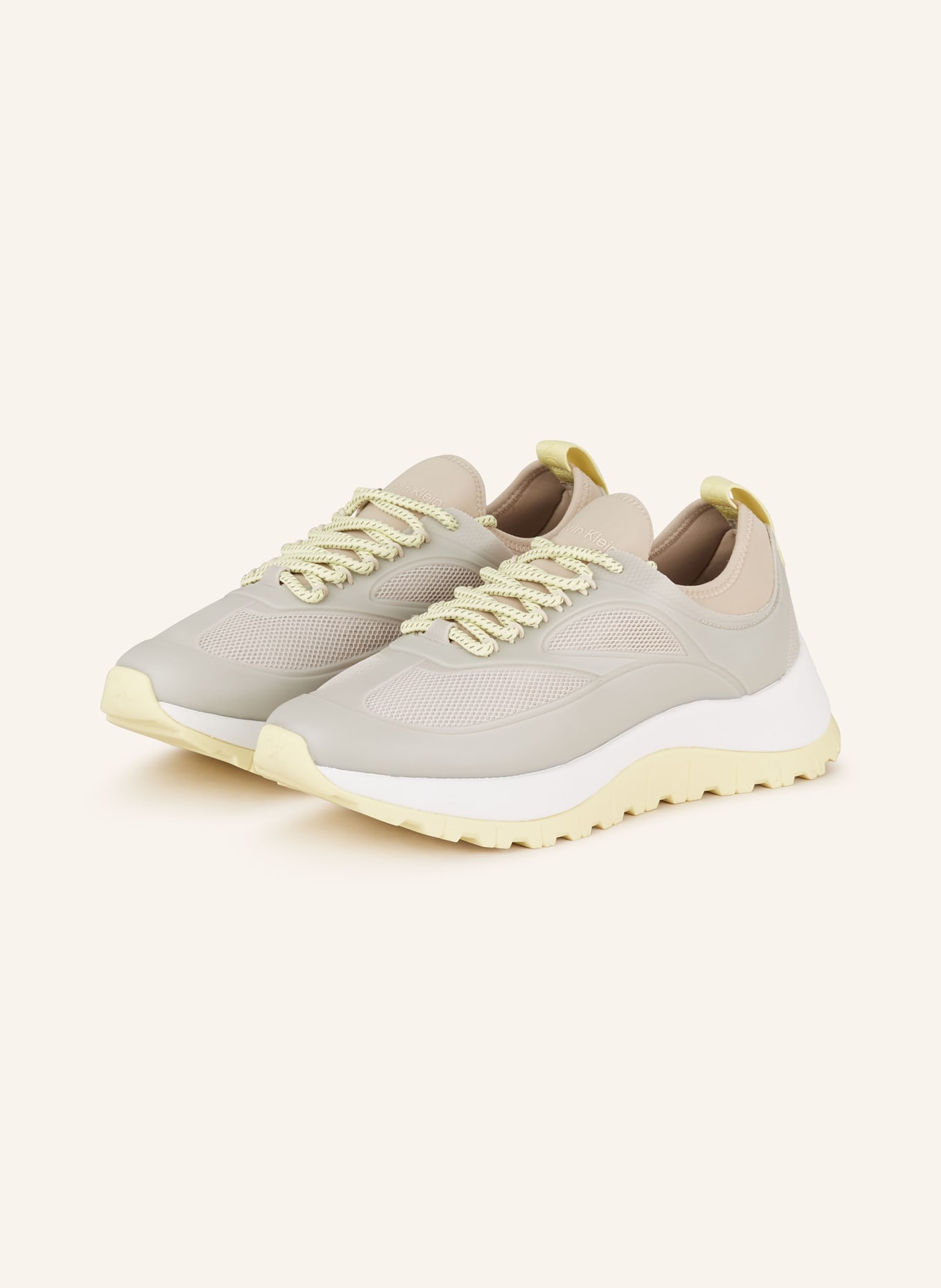 Calvin Klein Sneakers, Color: TAUPE/ WHITE/ YELLOW (Image 1)