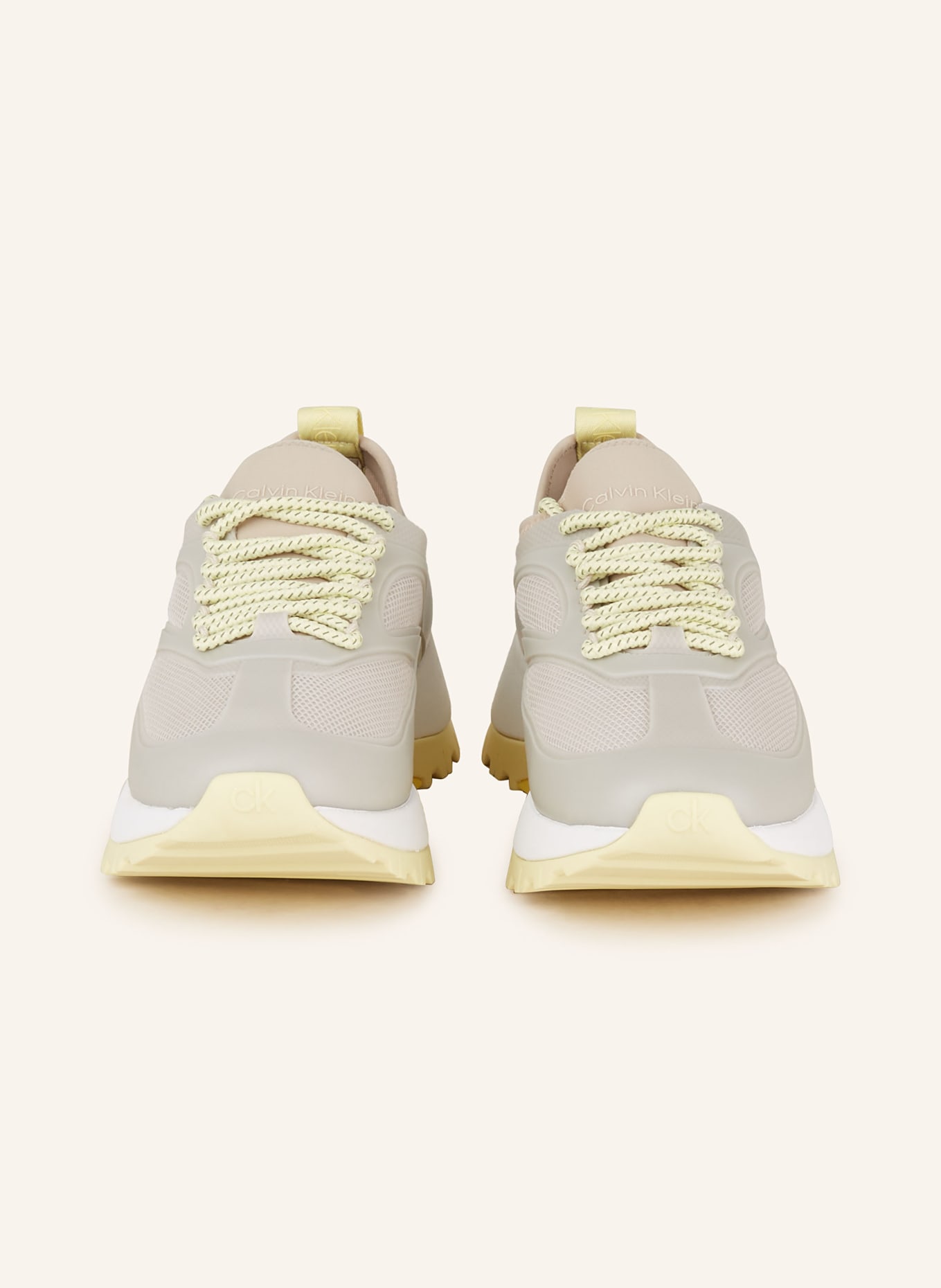 Calvin Klein Sneakers, Color: TAUPE/ WHITE/ YELLOW (Image 3)