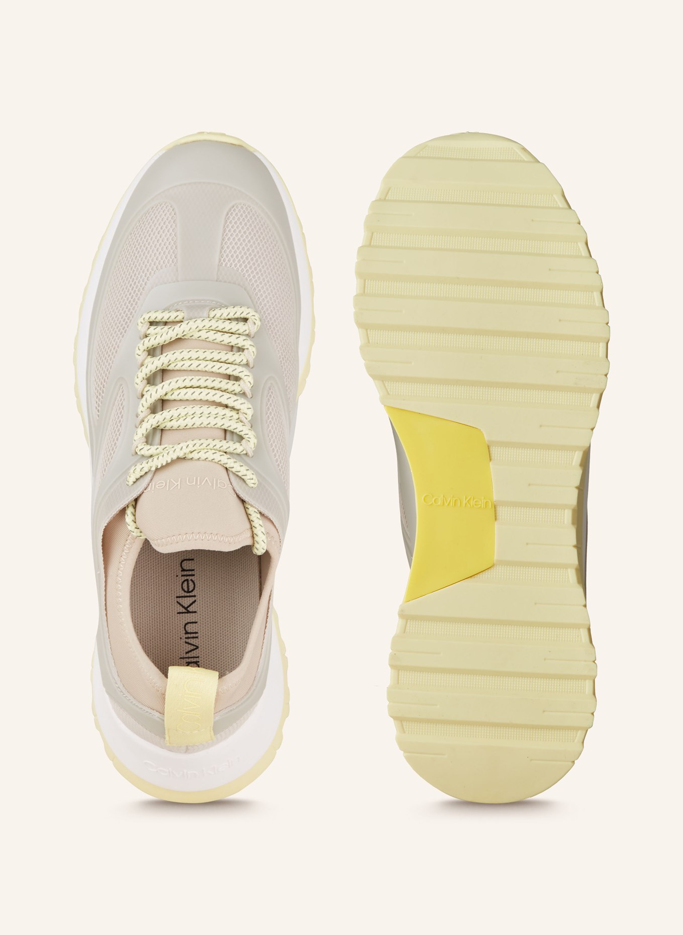 Calvin Klein Sneakers, Color: TAUPE/ WHITE/ YELLOW (Image 5)