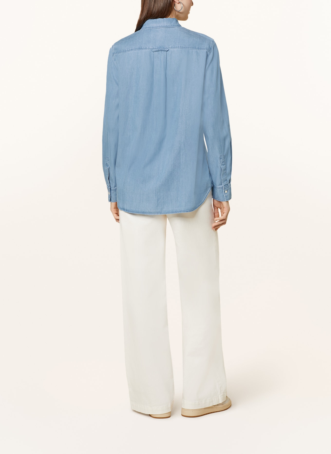Marc O'Polo Shirt blouse in denim look, Color: LIGHT BLUE (Image 3)