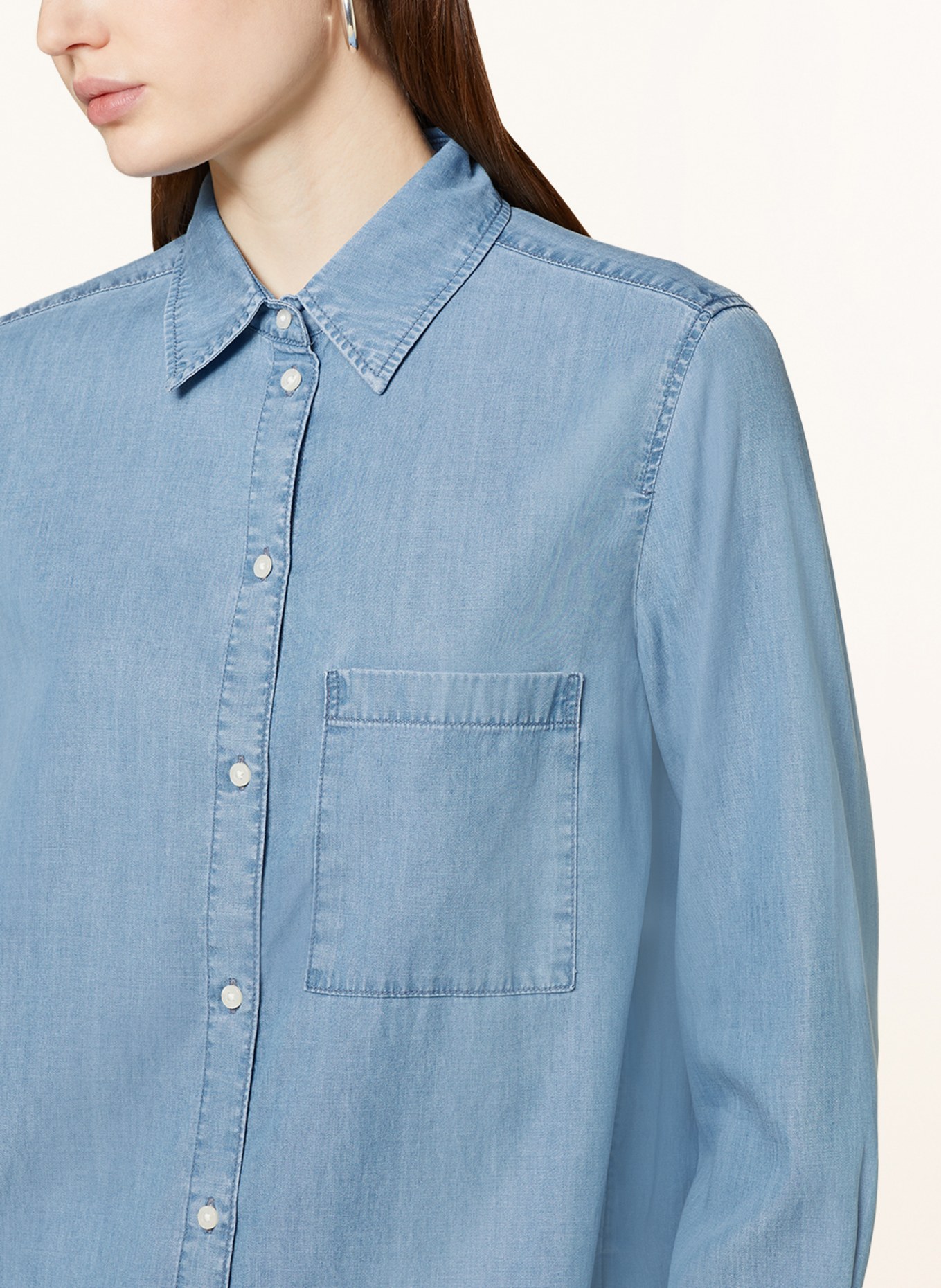 Marc O'Polo Shirt blouse in denim look, Color: LIGHT BLUE (Image 4)