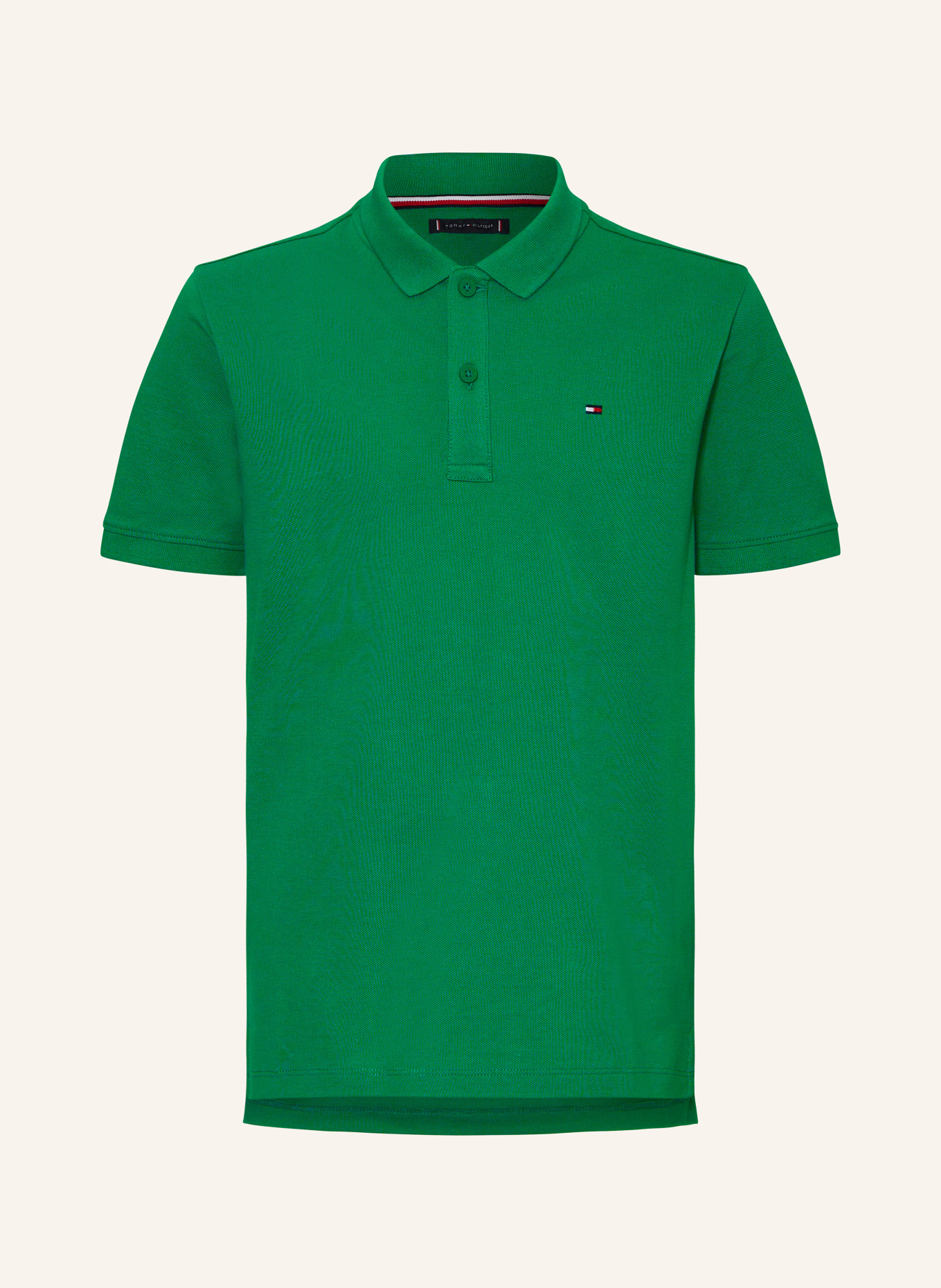 TOMMY HILFIGER Piqué-Poloshirt, Farbe: GRÜN (Bild 1)