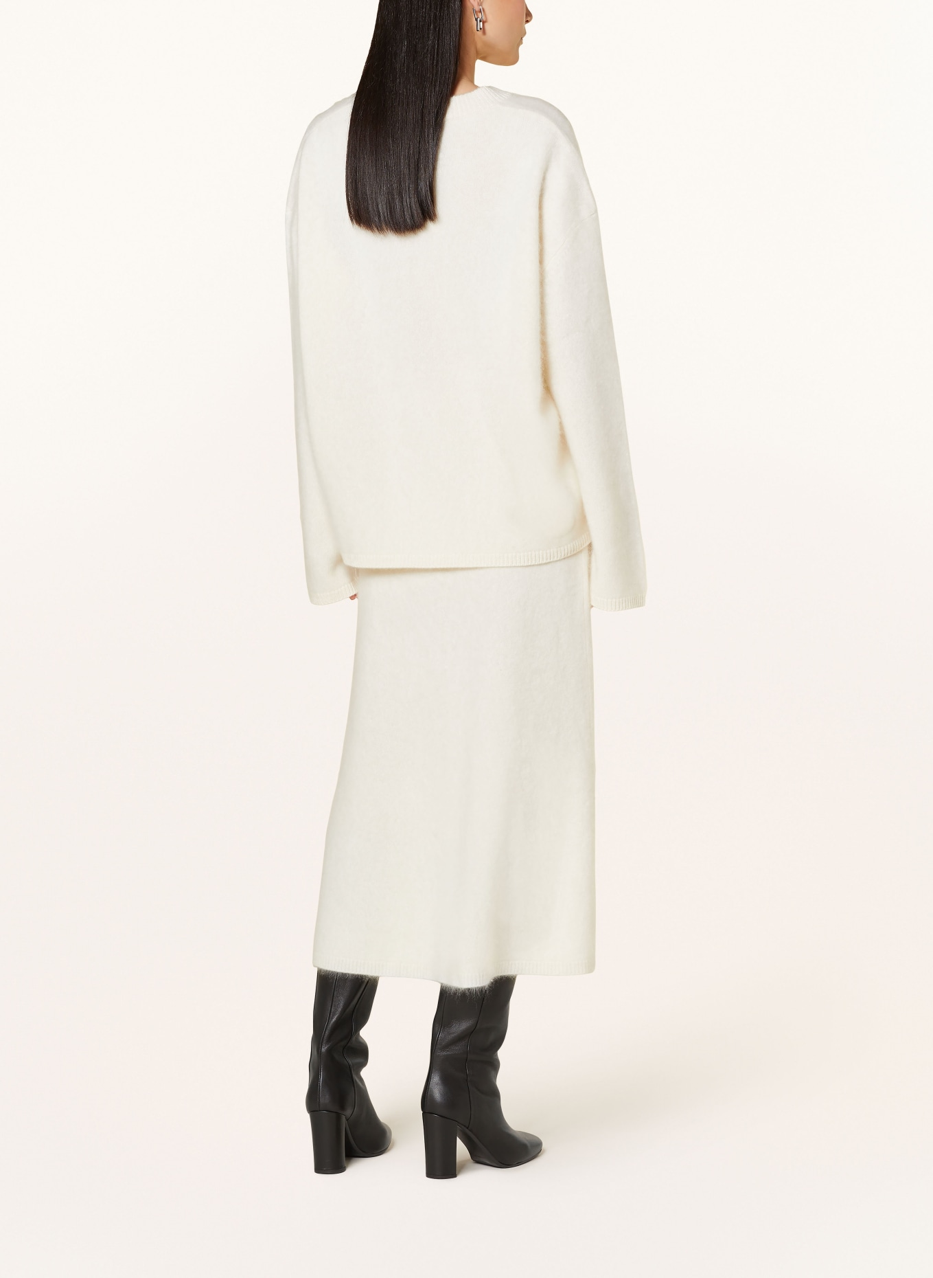 LISA YANG Knit skirt in cashmere, Color: CREAM (Image 3)