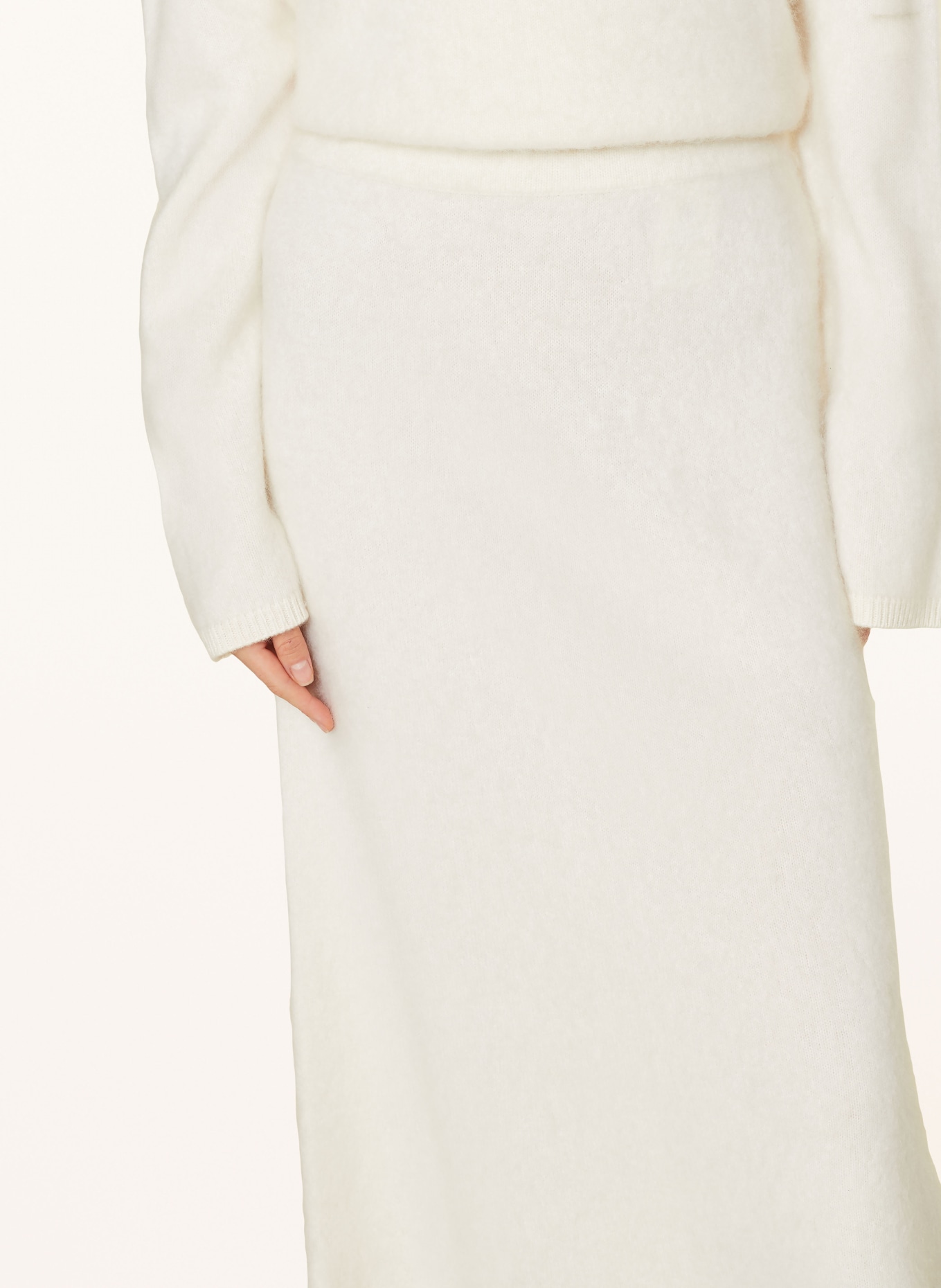 LISA YANG Knit skirt in cashmere, Color: CREAM (Image 4)