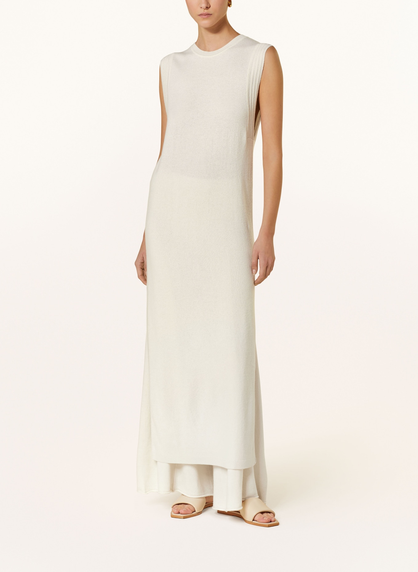 LISA YANG Knit dress made of cashmere with glitter thread, Color: CREAM (Image 2)