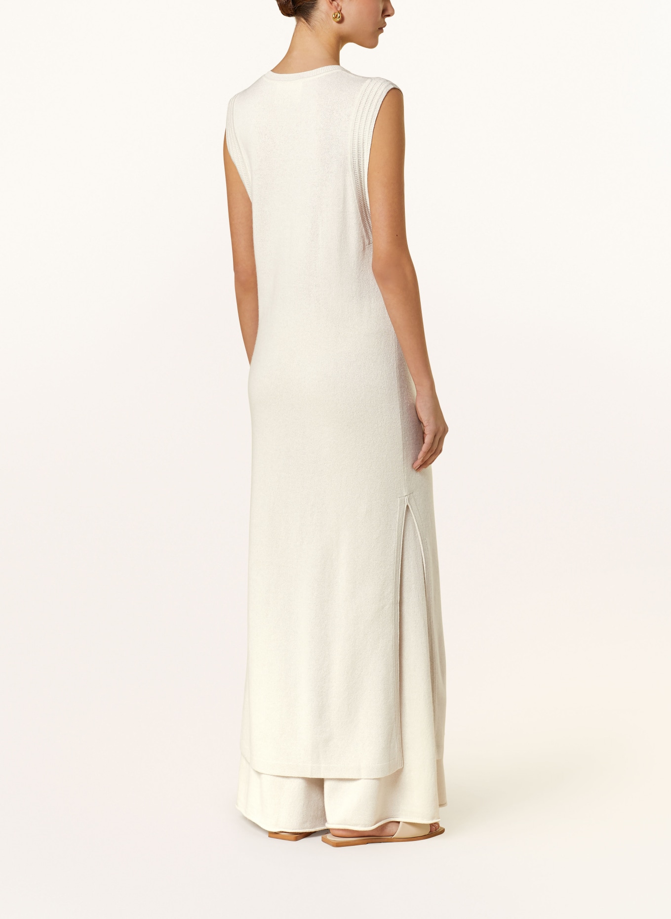 LISA YANG Knit dress made of cashmere with glitter thread, Color: CREAM (Image 3)