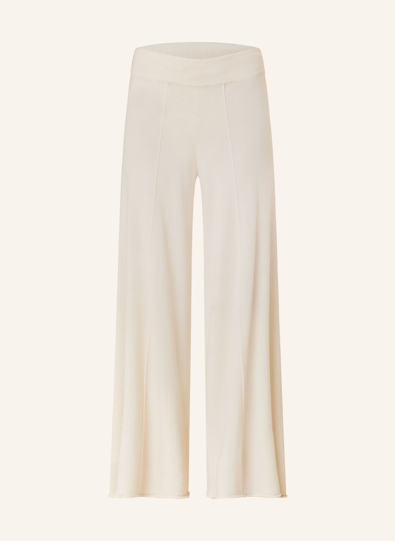 LISA YANG Knit trousers in cashmere, Color: CREAM (Image 1)