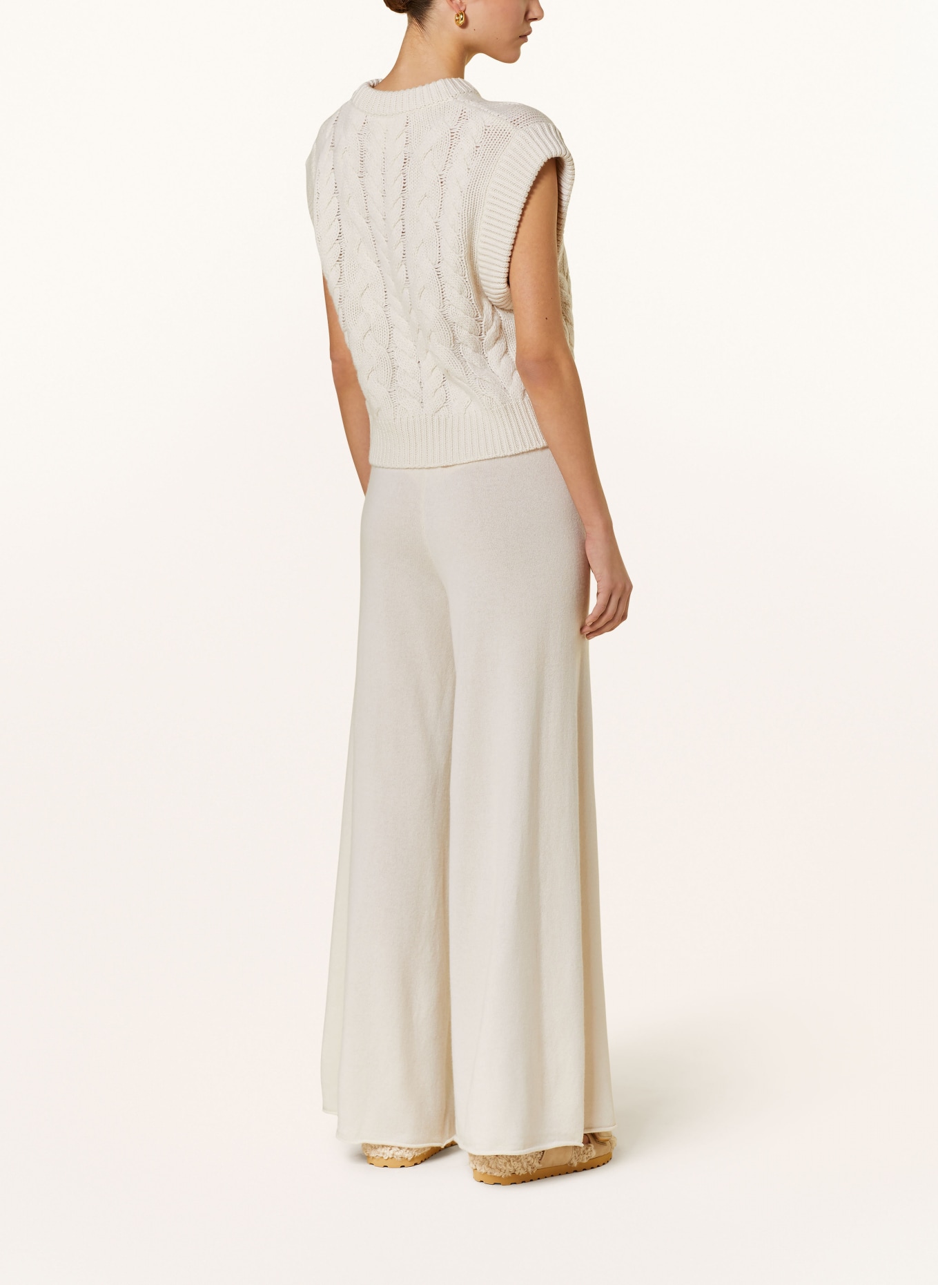LISA YANG Knit trousers in cashmere, Color: CREAM (Image 3)
