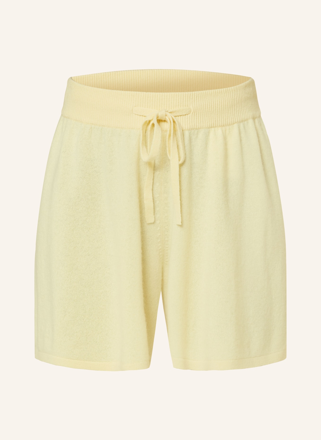LISA YANG Cashmere shorts, Color: LIGHT YELLOW (Image 1)