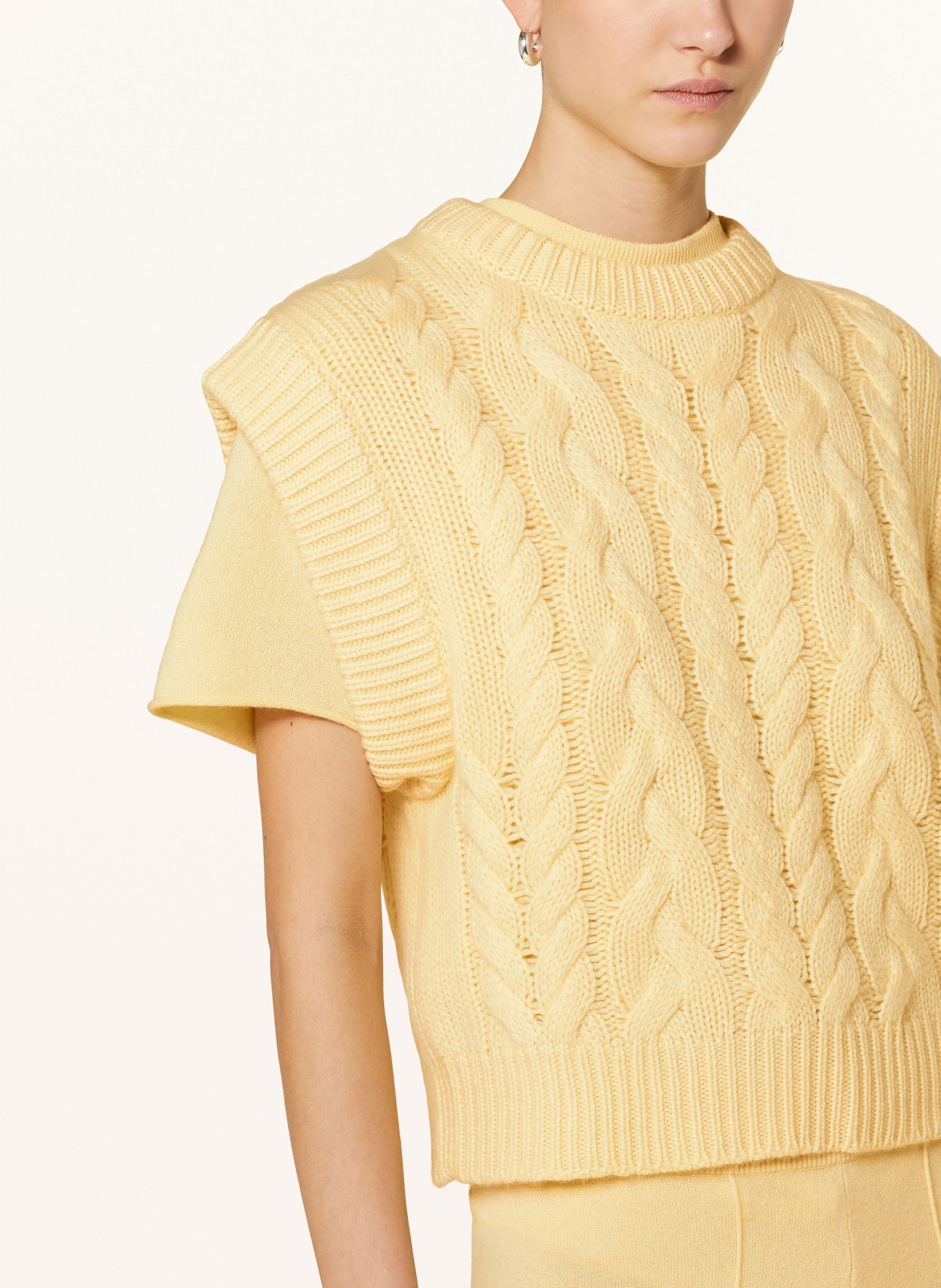 LISA YANG Cashmere sweater vest, Color: YELLOW (Image 4)