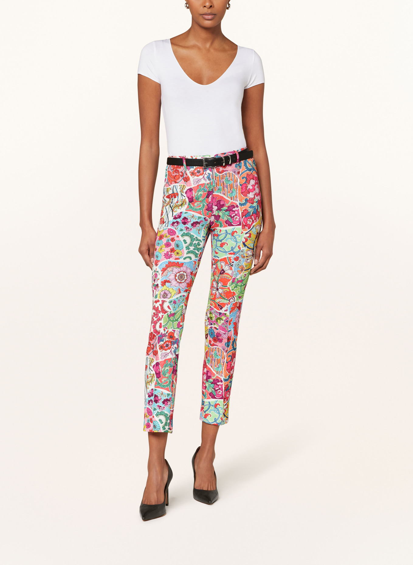 MARC CAIN Trousers SYDNEY, Color: WHITE/ RED/ BLUE (Image 2)