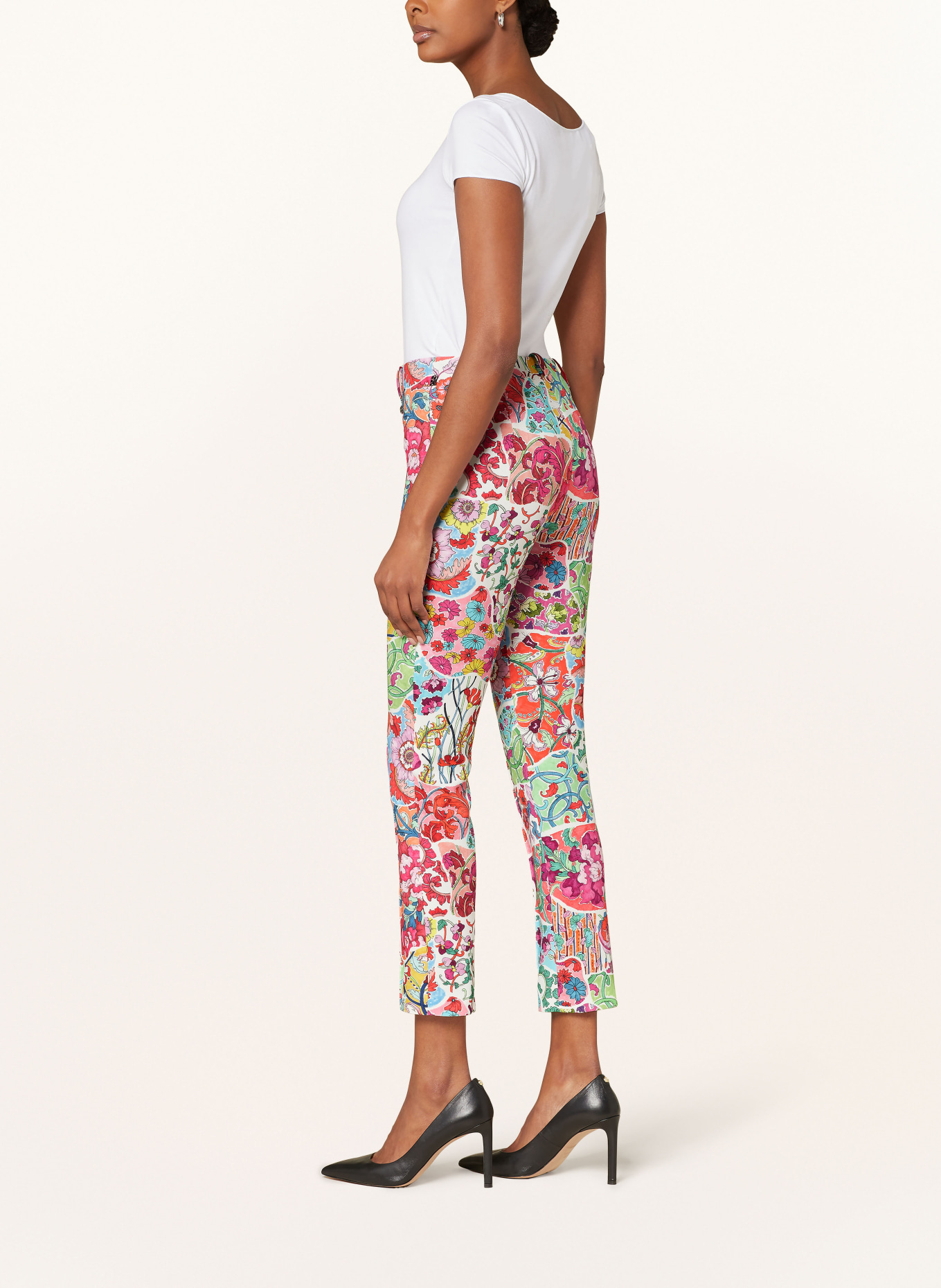 MARC CAIN Trousers SYDNEY, Color: WHITE/ RED/ BLUE (Image 4)