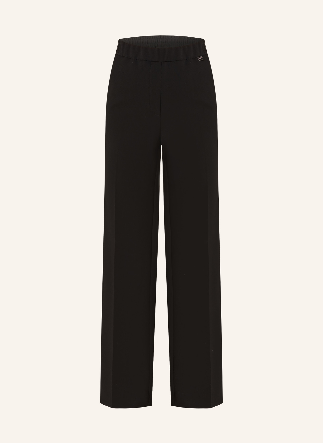 MARC CAIN Wide leg trousers WASHINGTON, Color: BLACK (Image 1)