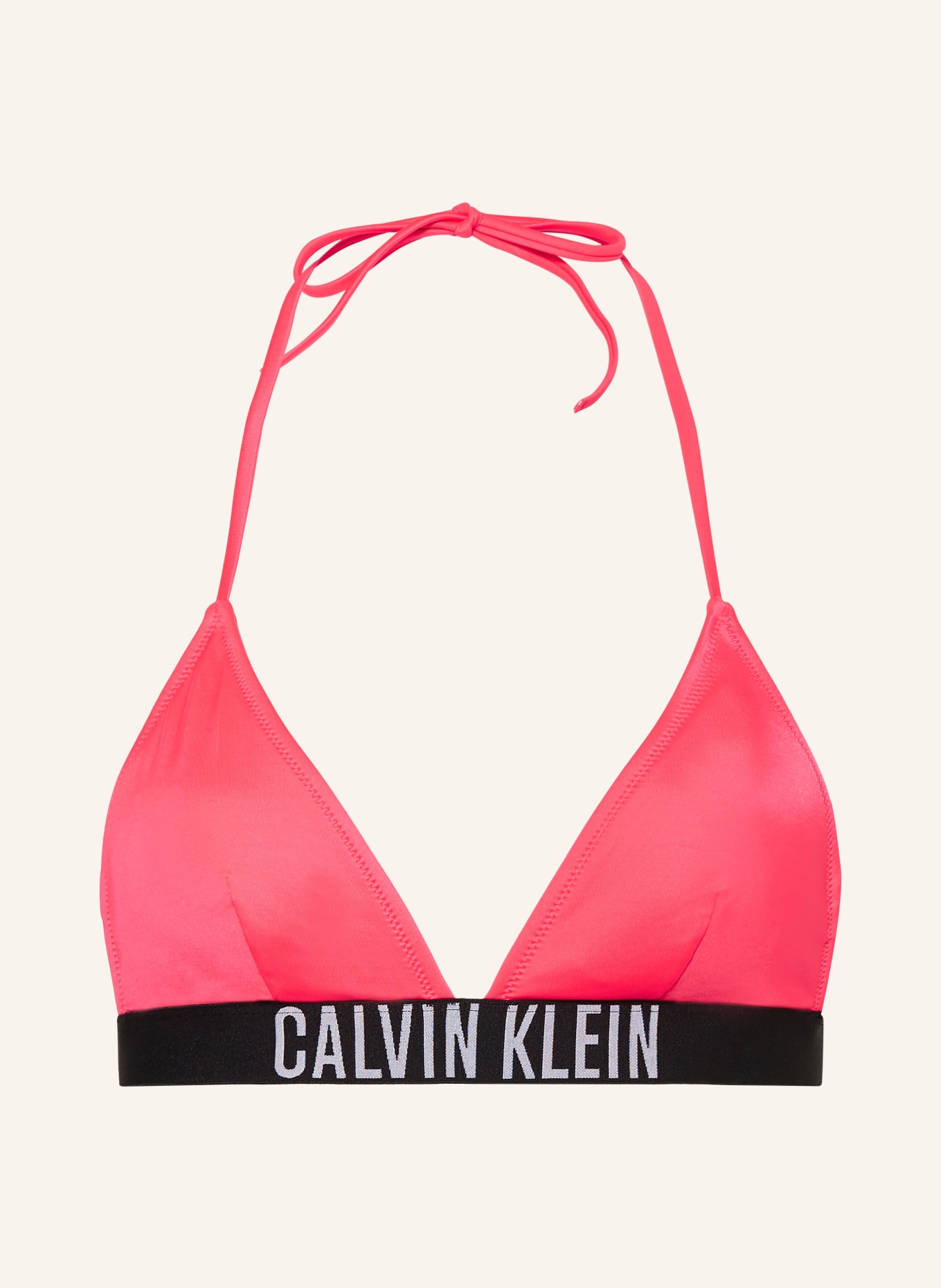 Calvin Klein Triangle bikini top INTENSE POWER, Color: NEON PINK (Image 1)