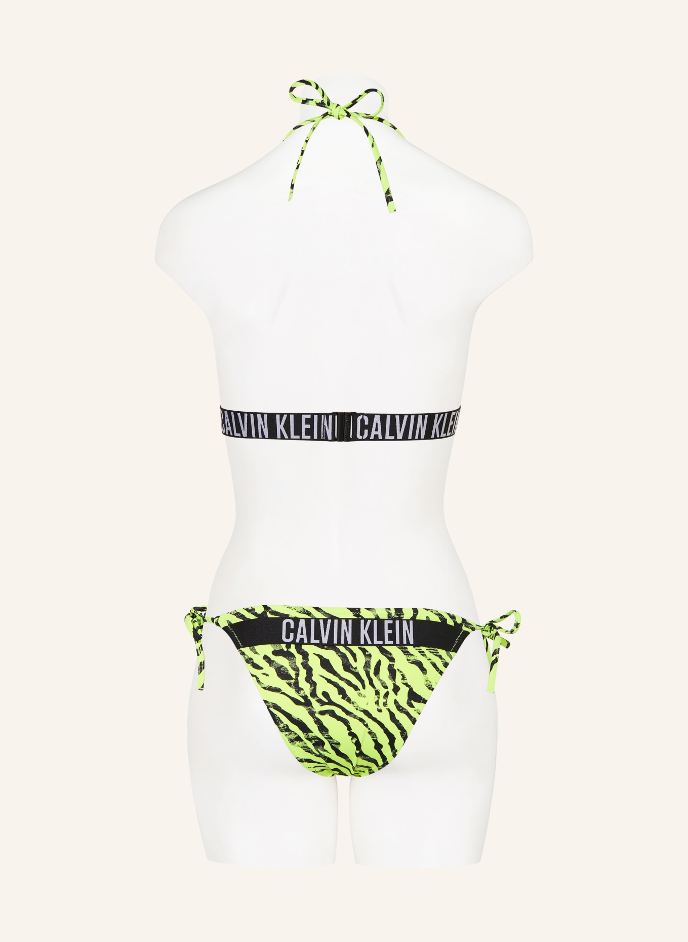 Calvin Klein Triangel-Bikini-Hose, Farbe: NEONGELB/ SCHWARZ (Bild 3)