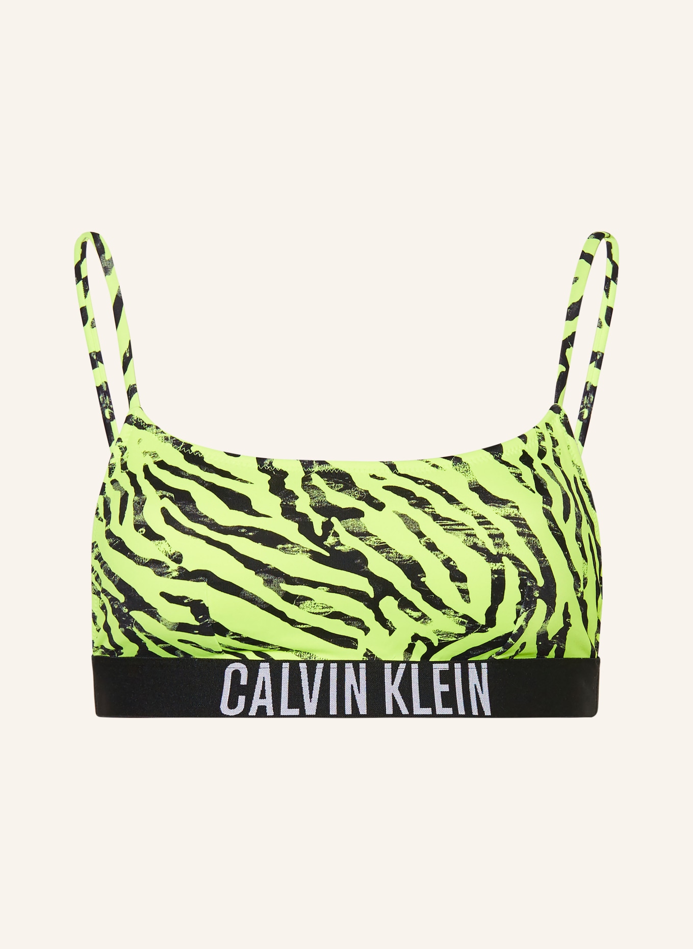Calvin Klein Bralette-Bikini-Top, Farbe: NEONGELB/ SCHWARZ (Bild 1)