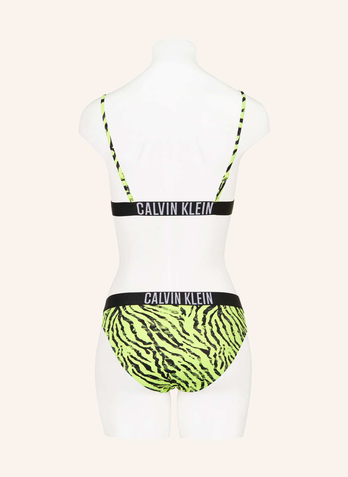 Calvin Klein Bralette-Bikini-Top, Farbe: NEONGELB/ SCHWARZ (Bild 3)