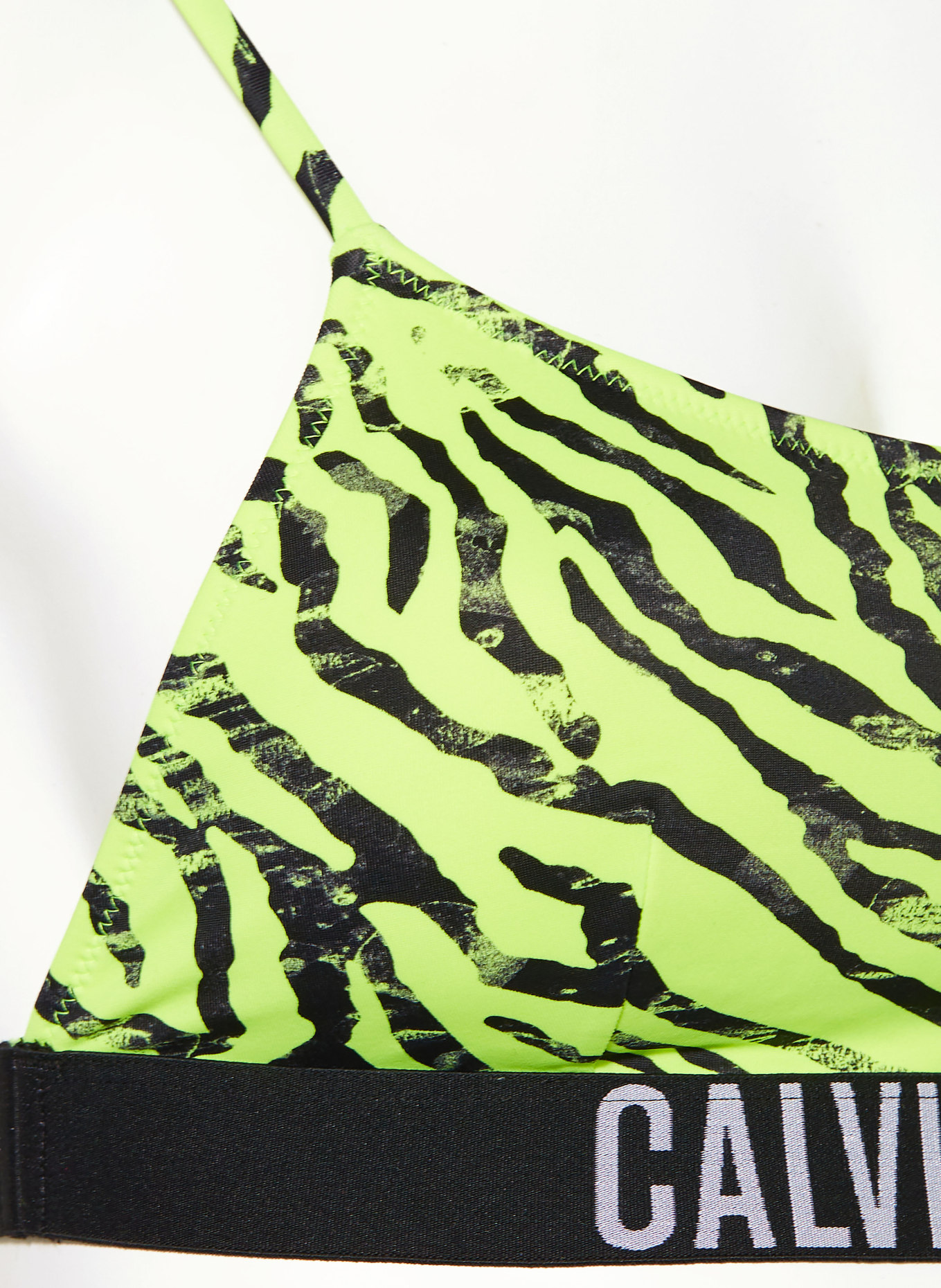 Calvin Klein Bralette-Bikini-Top, Farbe: NEONGELB/ SCHWARZ (Bild 4)