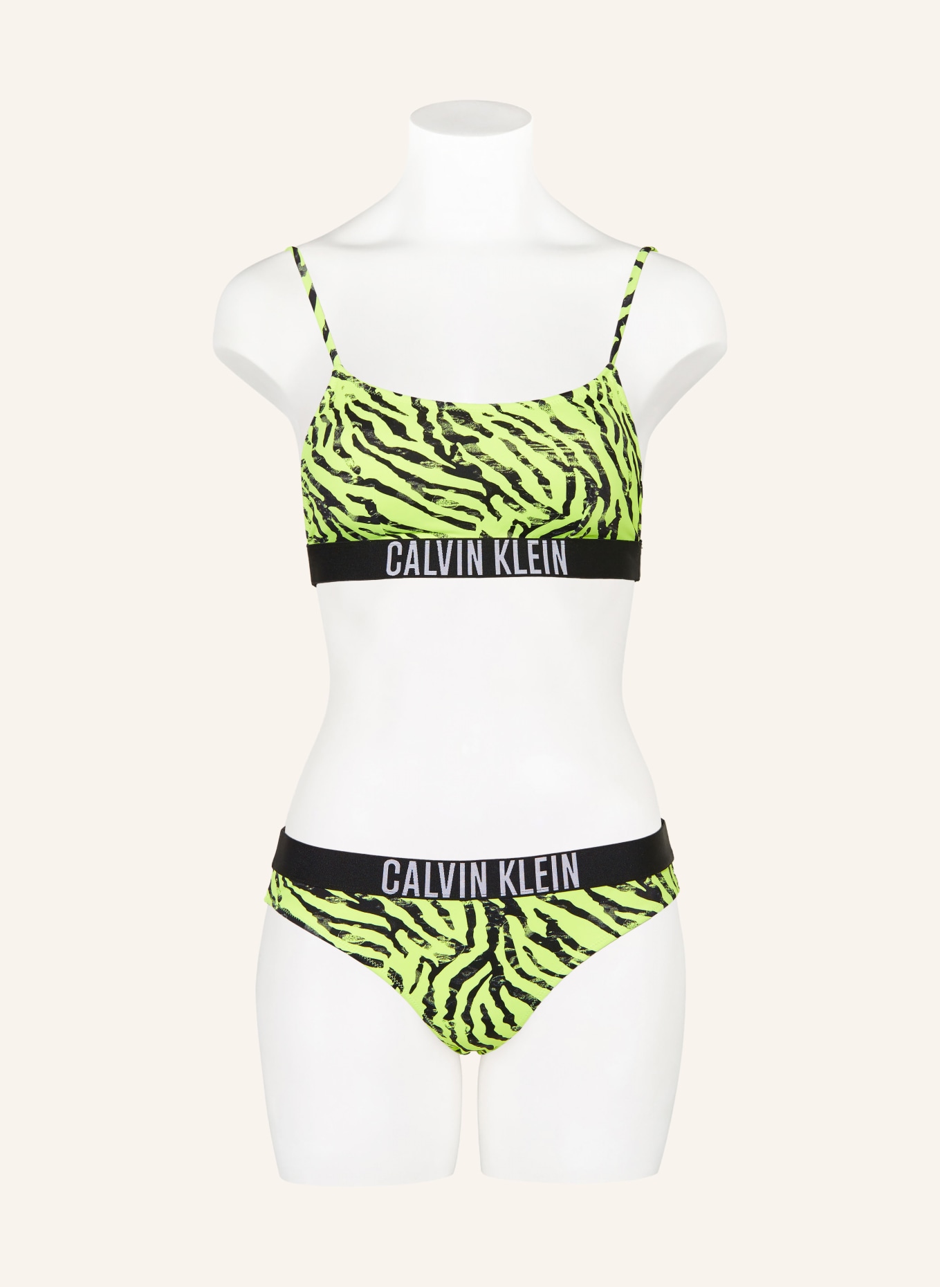 Calvin Klein Basic bikini bottoms, Color: NEON YELLOW/ BLACK (Image 2)