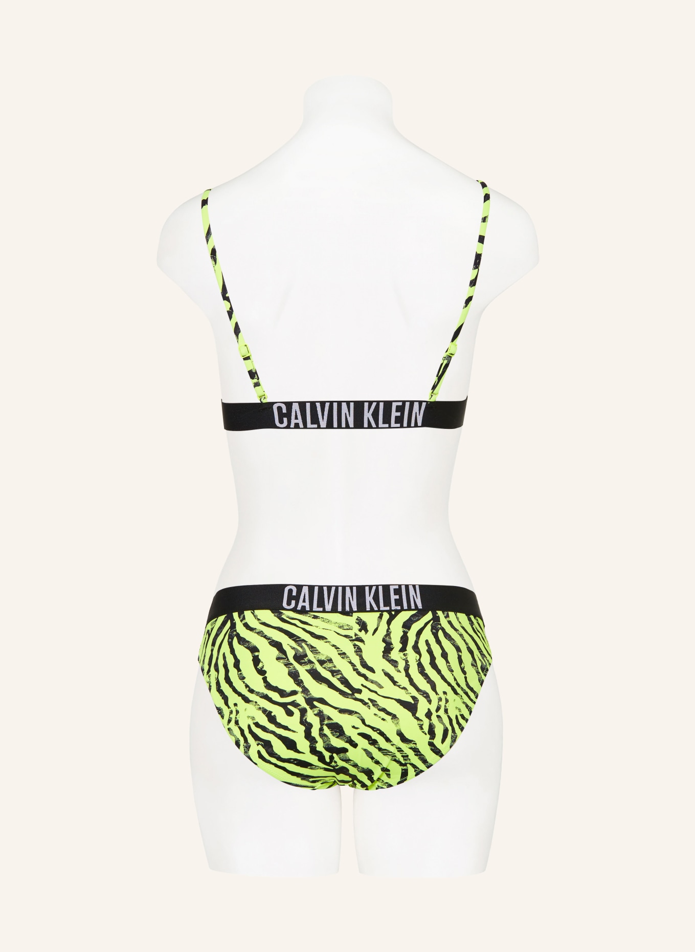 Calvin Klein Basic bikini bottoms, Color: NEON YELLOW/ BLACK (Image 3)