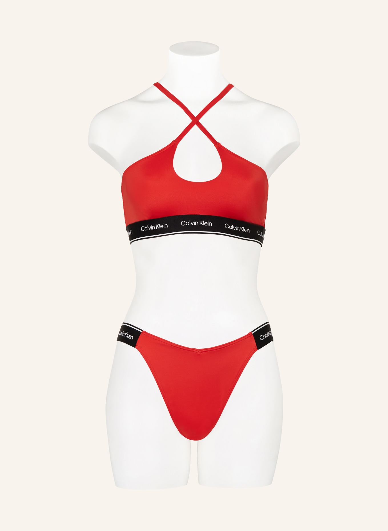 Calvin Klein Triangel-Bikini-Hose CK META LEGACY, Farbe: ROT (Bild 2)