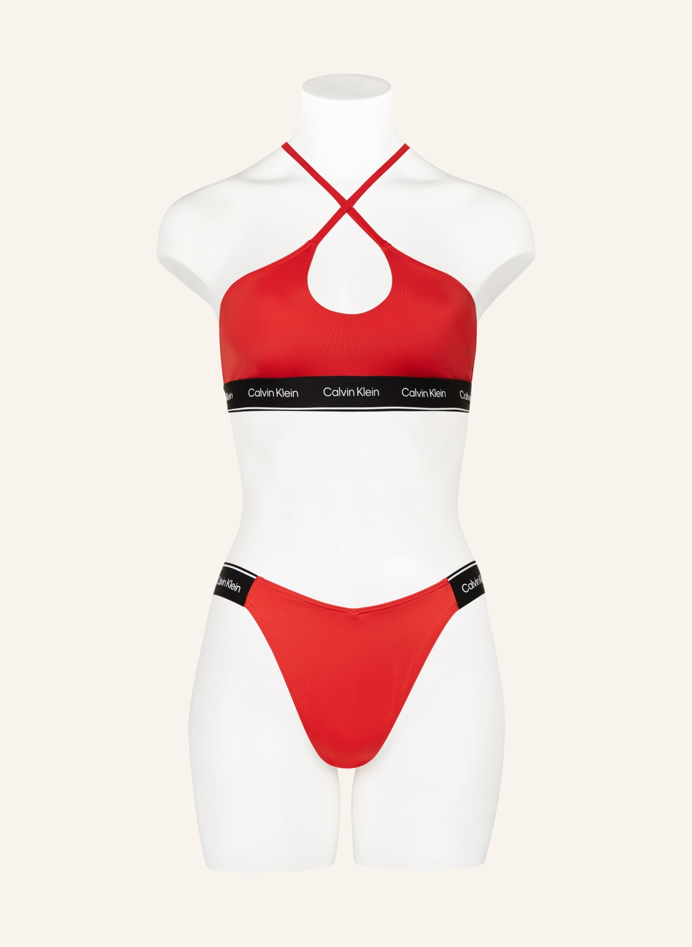 Calvin Klein Bralette-Bikini-Top CK META LEGACY, Farbe: ROT/ SCHWARZ (Bild 2)