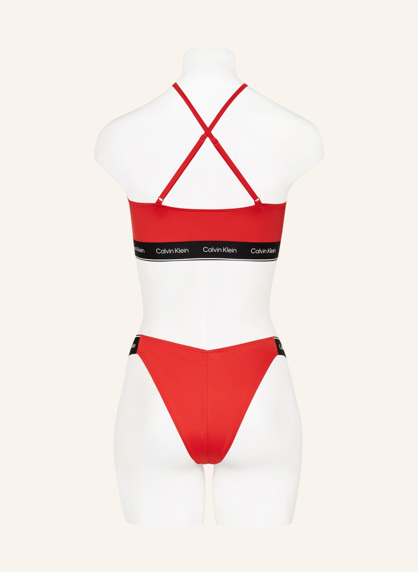 Calvin Klein Bralette bikini top CK META LEGACY, Color: RED/ BLACK (Image 3)