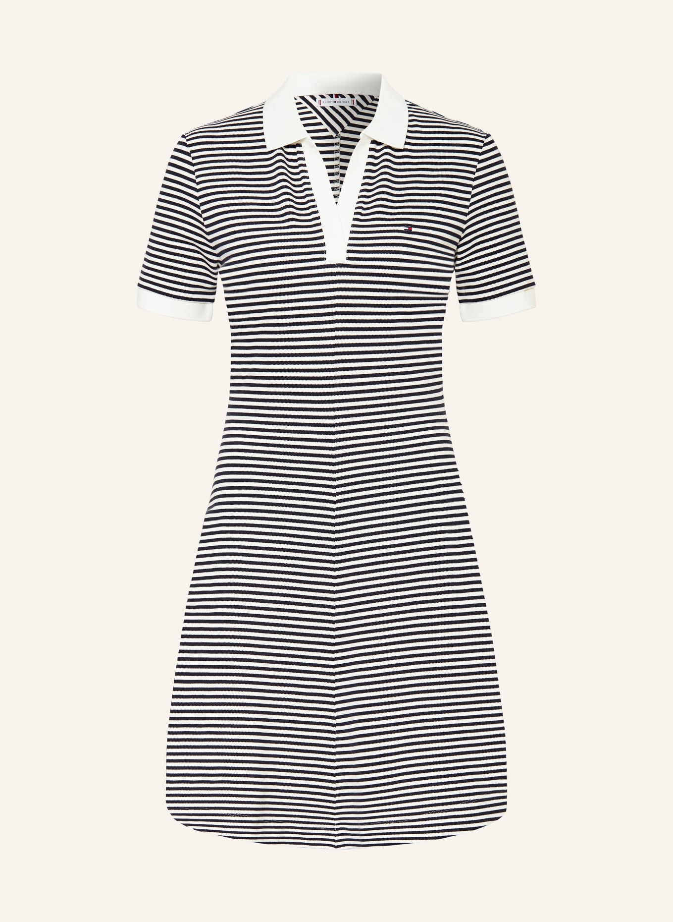 TOMMY HILFIGER Pletené šaty, Barva: TMAVĚ MODRÁ/ REŽNÁ (Obrázek 1)