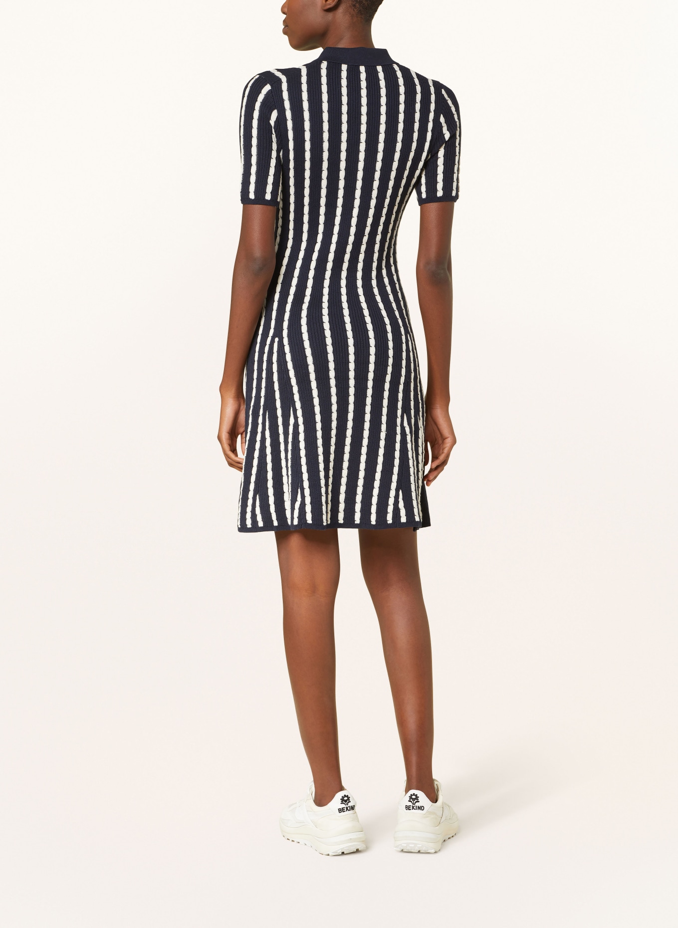 TOMMY HILFIGER Knitted polo dress, Color: DARK BLUE/ WHITE (Image 3)