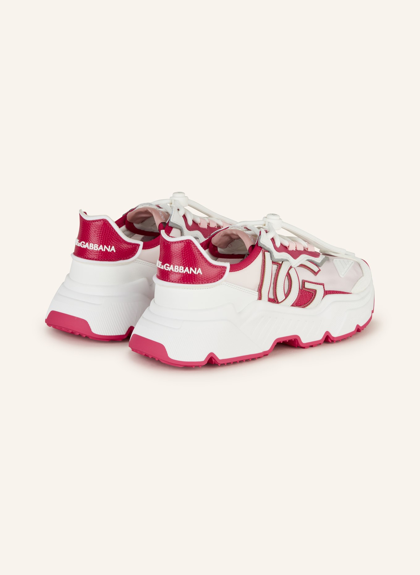 DOLCE & GABBANA Sneakers DAYMASTER, Color: WHITE/ LIGHT PINK/ PINK (Image 2)