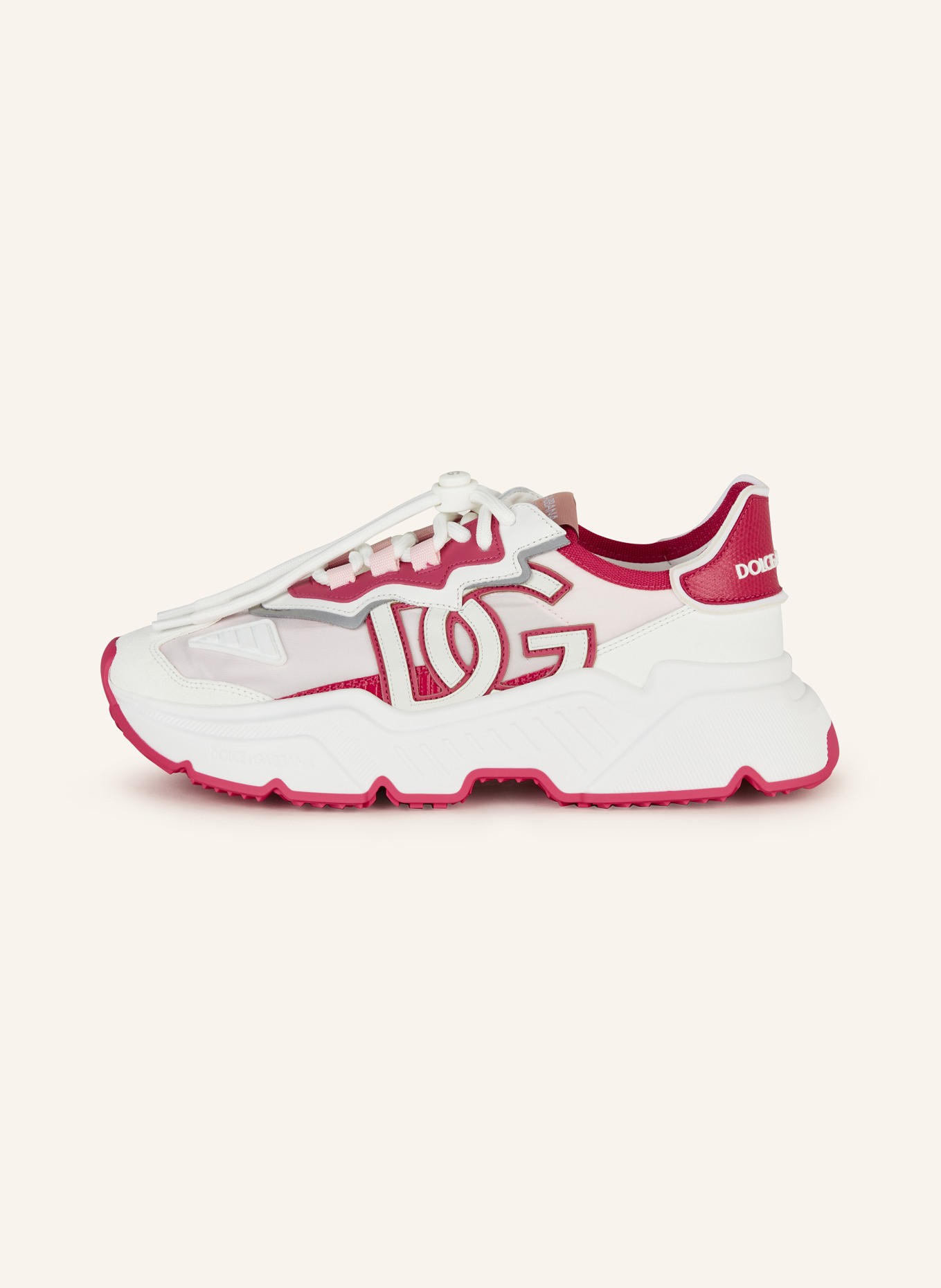 DOLCE & GABBANA Sneakers DAYMASTER, Color: WHITE/ LIGHT PINK/ PINK (Image 4)