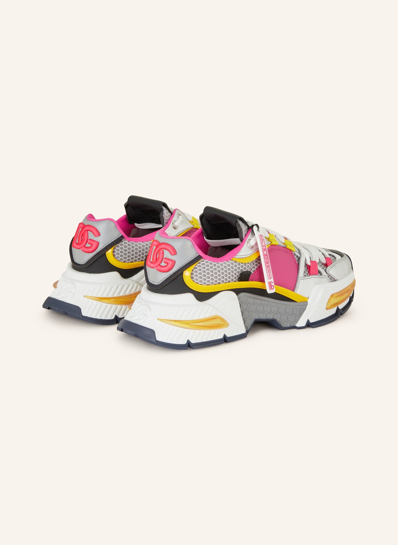 DOLCE & GABBANA Sneakers AIRMASTER, Color: SILVER/ PINK/ YELLOW (Image 2)
