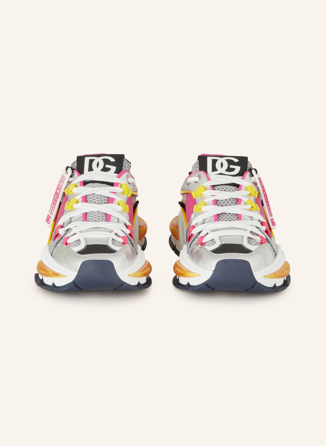 DOLCE & GABBANA Sneakers AIRMASTER, Color: SILVER/ PINK/ YELLOW (Image 3)