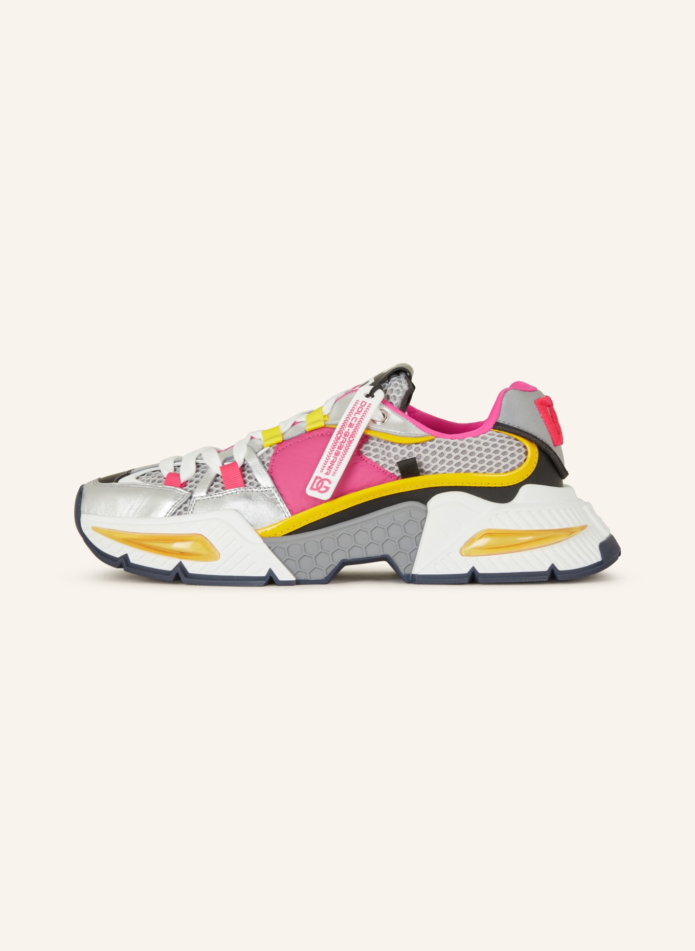 DOLCE & GABBANA Sneakers AIRMASTER, Farbe: SILBER/ PINK/ GELB (Bild 4)