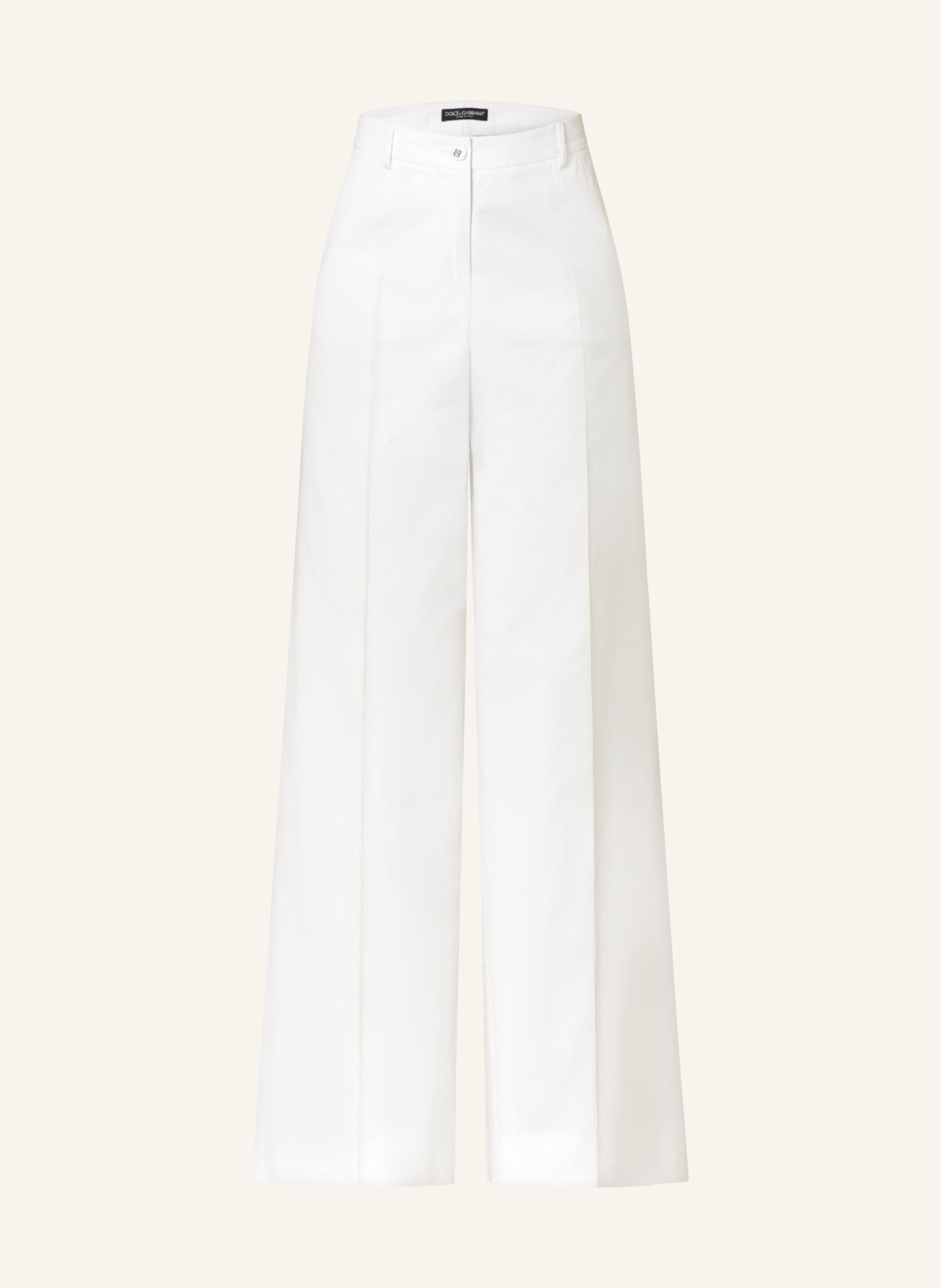 DOLCE & GABBANA Wide leg trousers, Color: WHITE (Image 1)