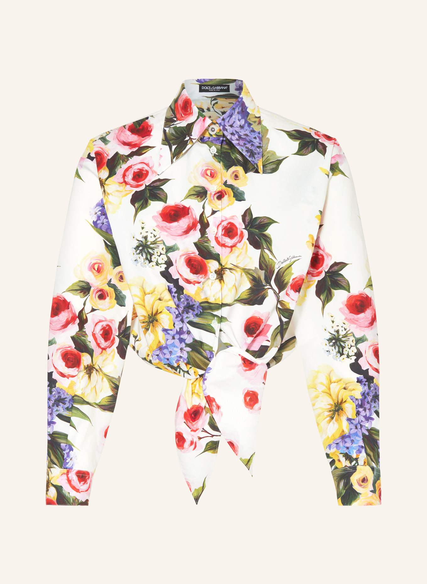DOLCE & GABBANA Shirt blouse, Color: WHITE/ DARK GREEN/ DARK YELLOW (Image 1)