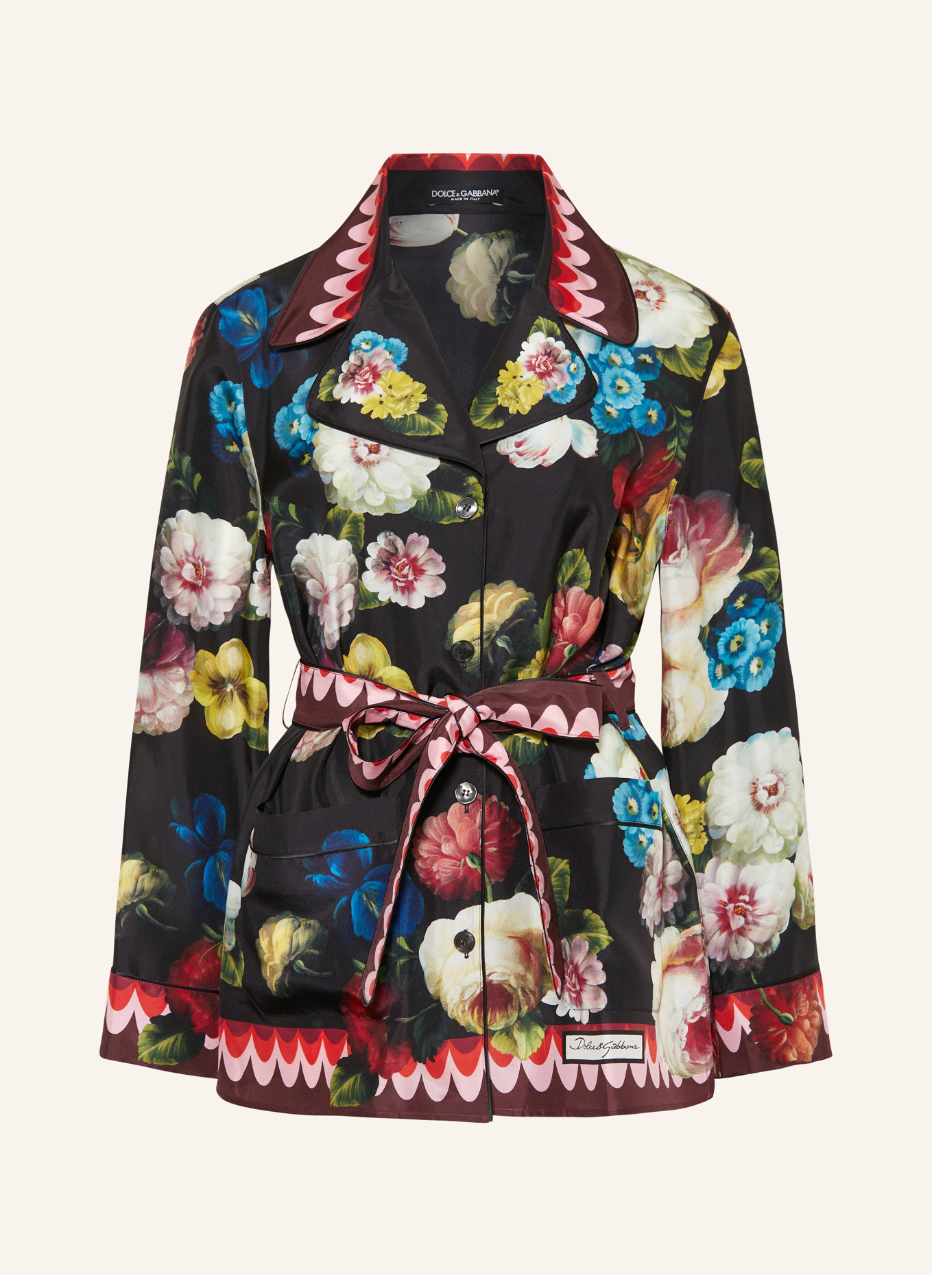 DOLCE & GABBANA Silk blouse, Color: BLACK/ YELLOW/ ROSE (Image 1)