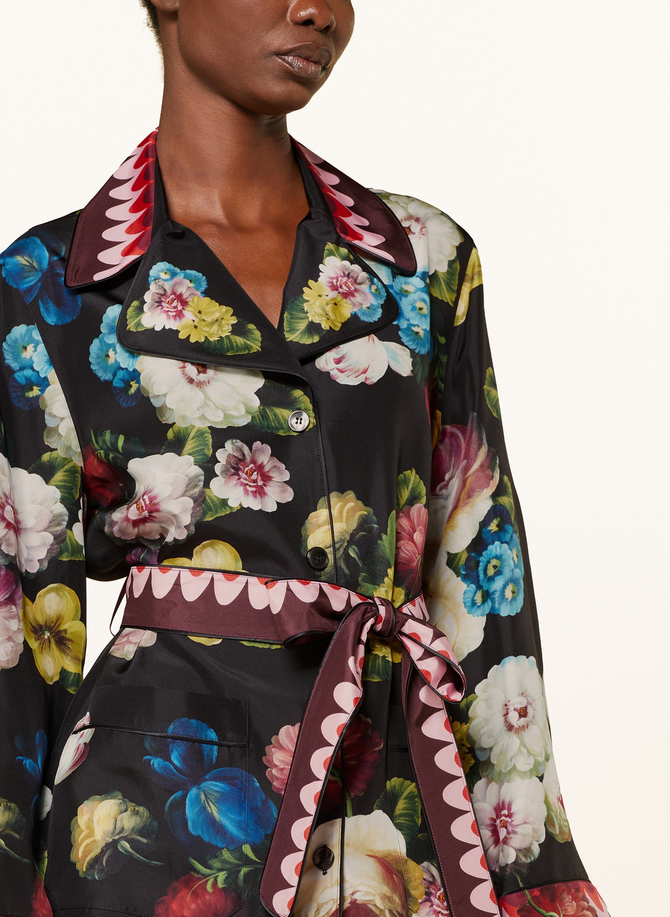 DOLCE & GABBANA Silk blouse, Color: BLACK/ YELLOW/ ROSE (Image 4)