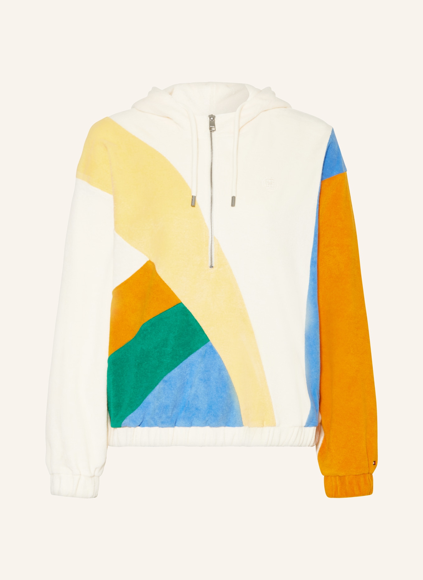 TOMMY HILFIGER Terry cloth hoodie, Color: CREAM/ YELLOW/ GREEN (Image 1)