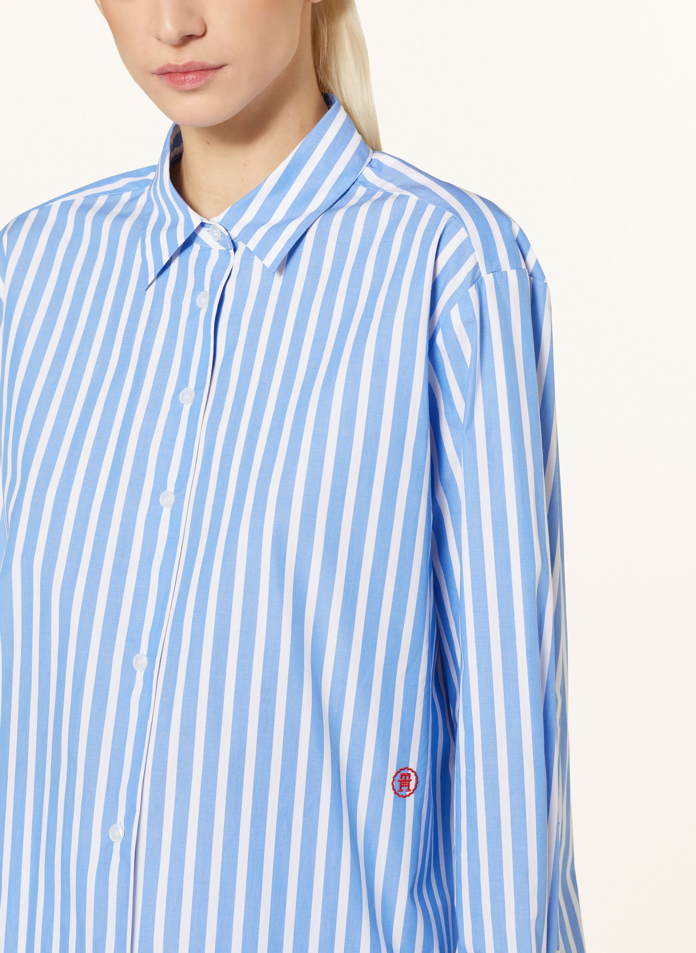 TOMMY HILFIGER Shirt blouse, Color: WHITE/ LIGHT BLUE (Image 4)