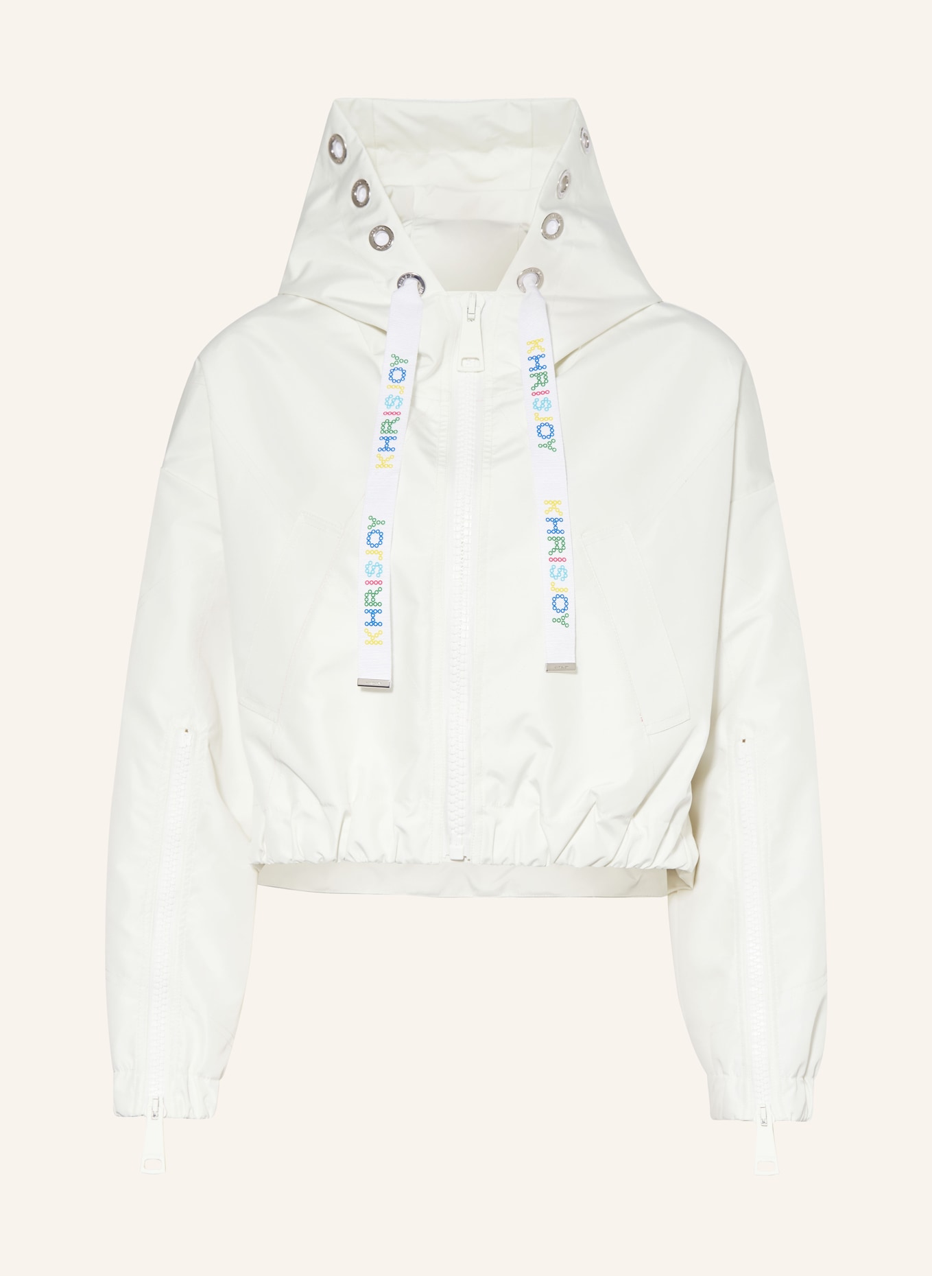 KHRISJOY Cropped bomber jacket, Color: WHITE (Image 1)