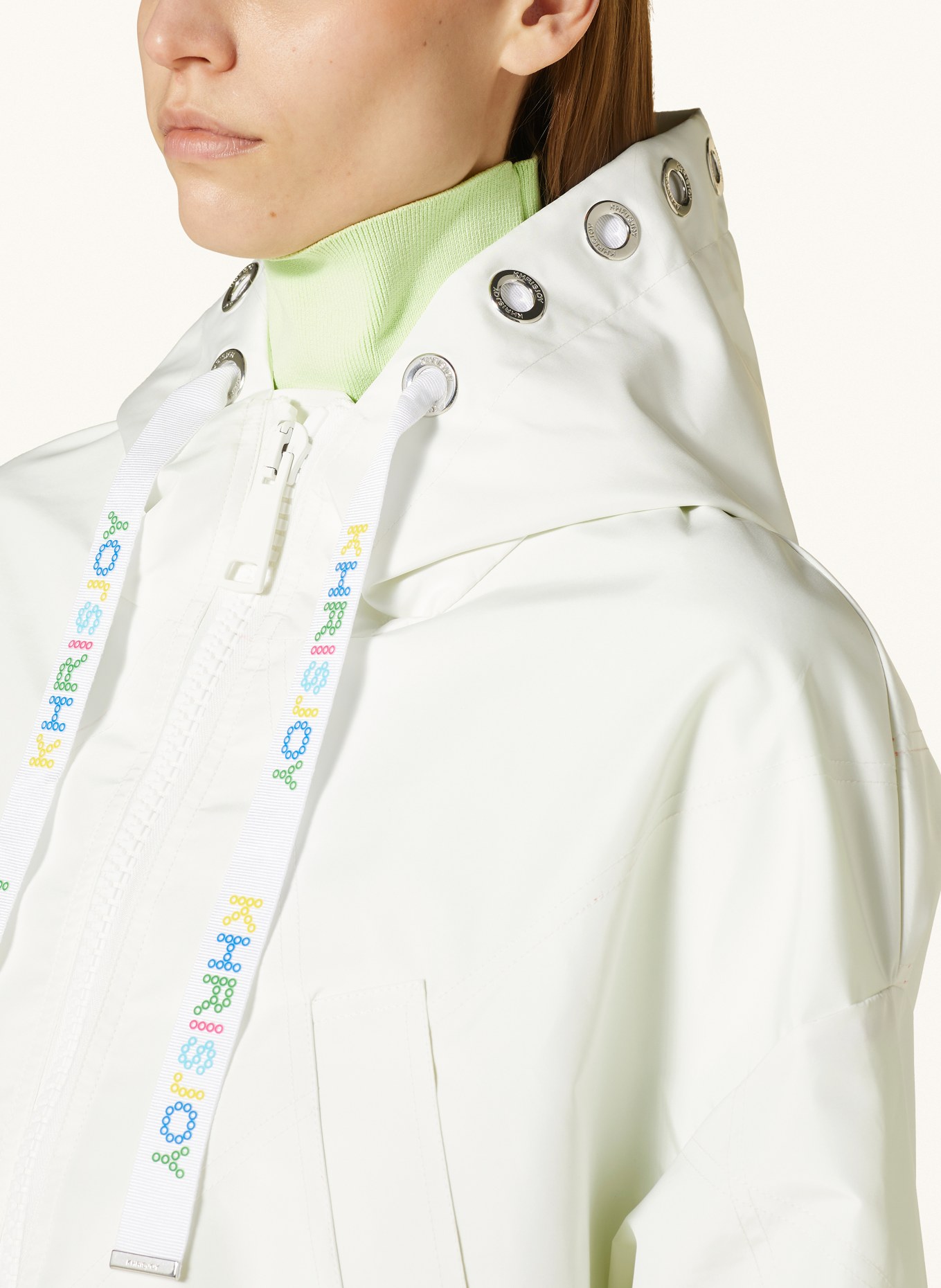 KHRISJOY Cropped bomber jacket, Color: WHITE (Image 5)
