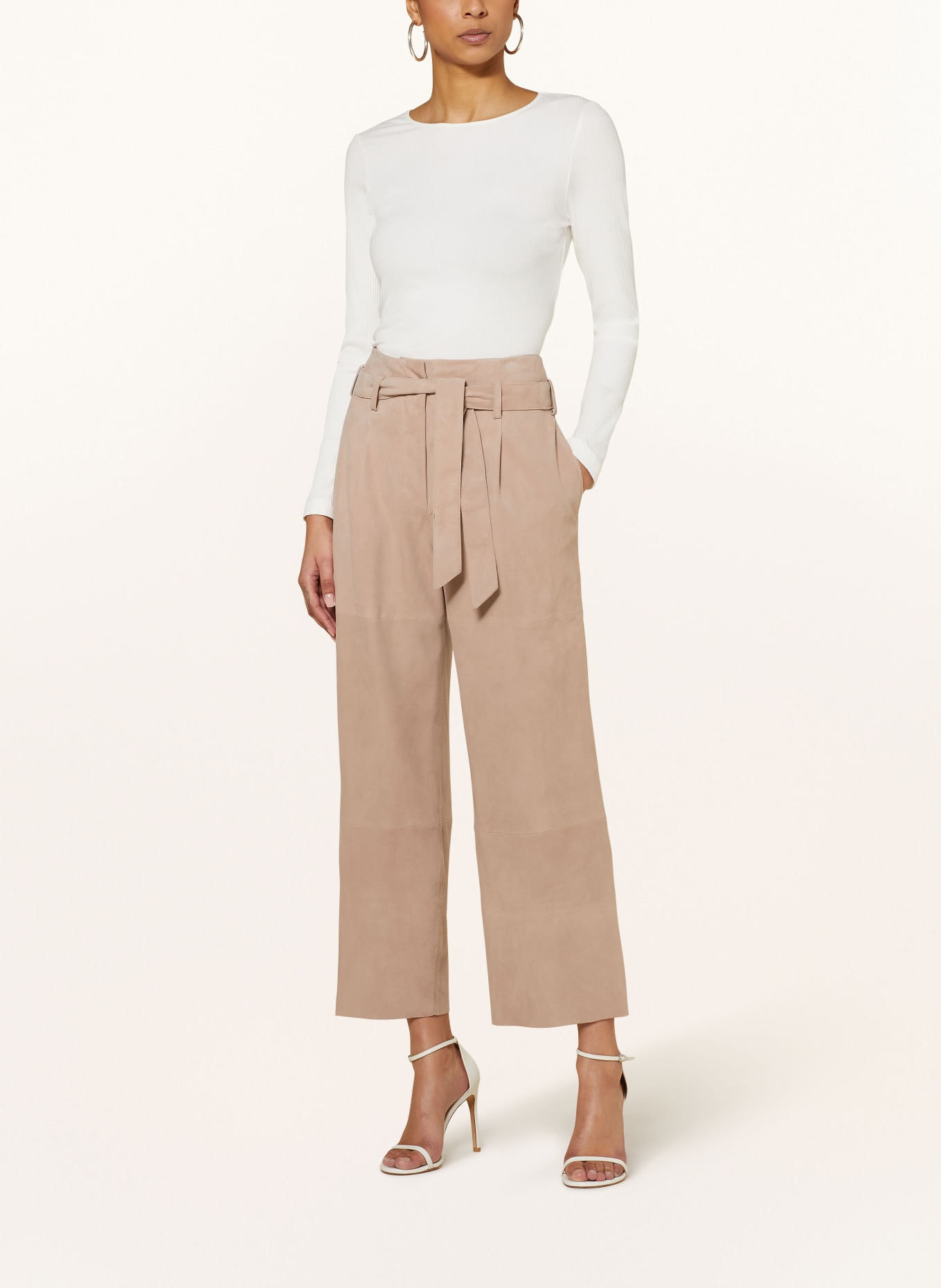 JOOP! 7/8 leather trousers, Color: ROSE (Image 2)