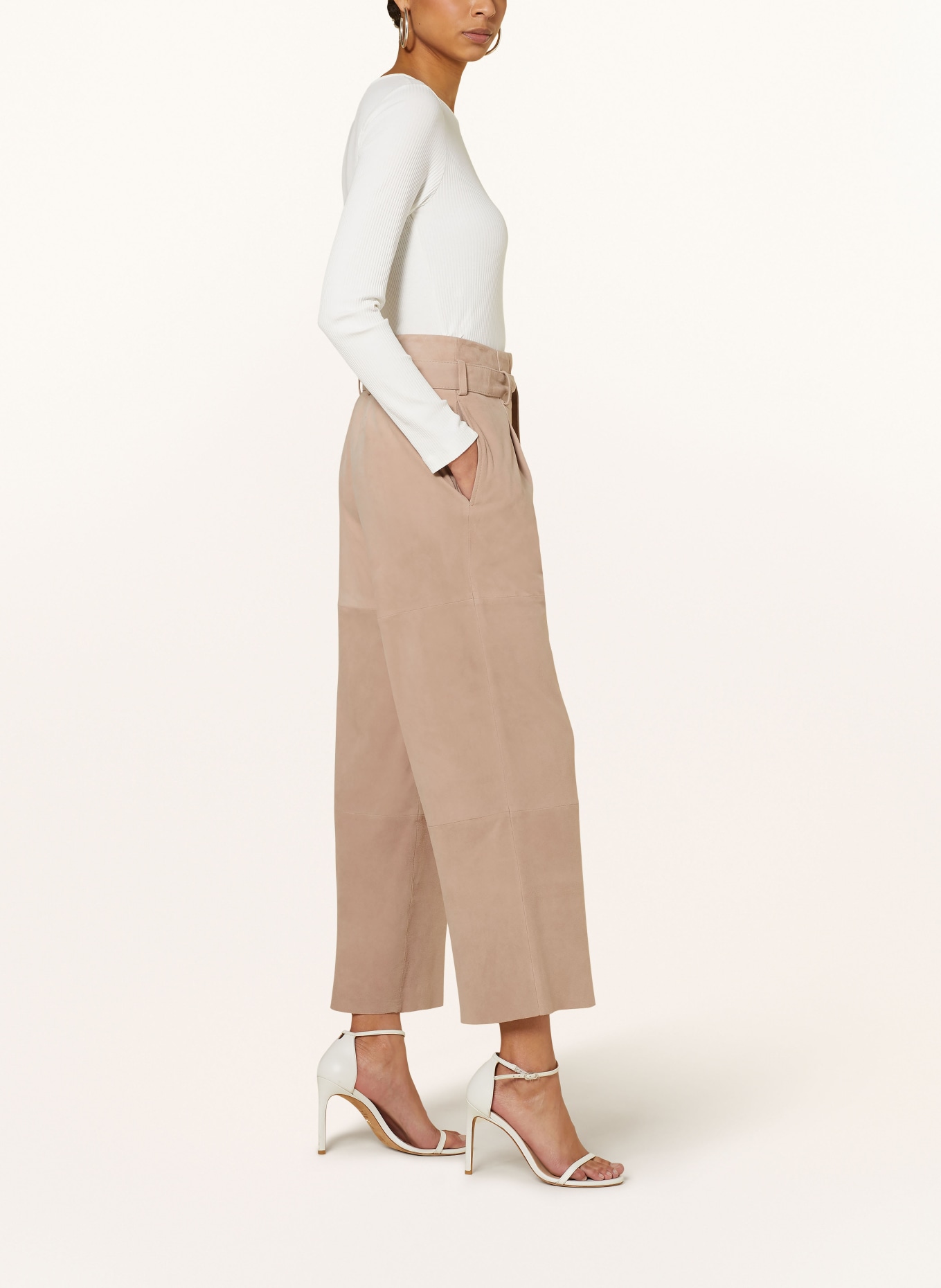 JOOP! 7/8 leather trousers, Color: ROSE (Image 4)