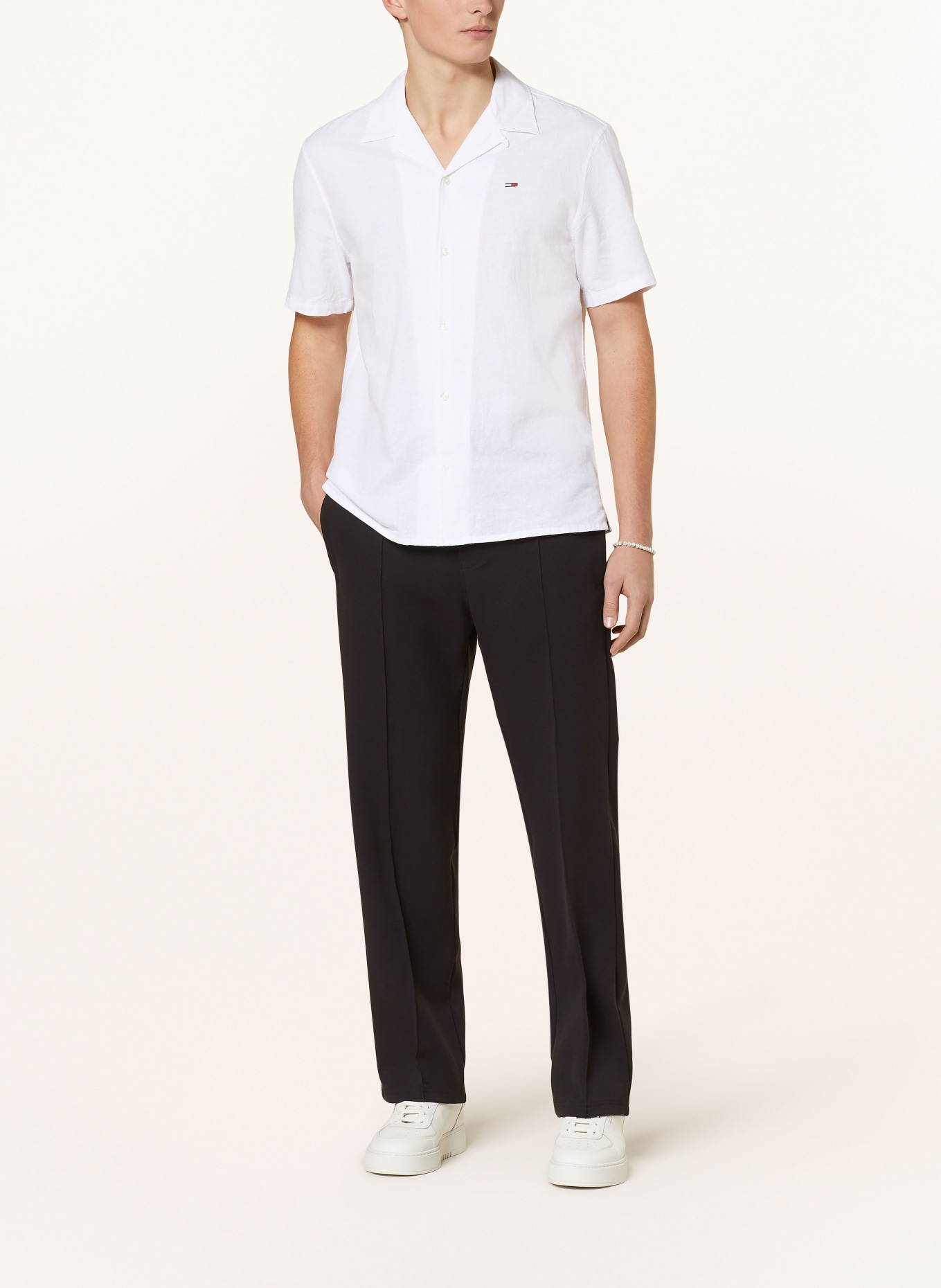 TOMMY JEANS Resort shirt regular fit with linen, Color: WHITE (Image 2)